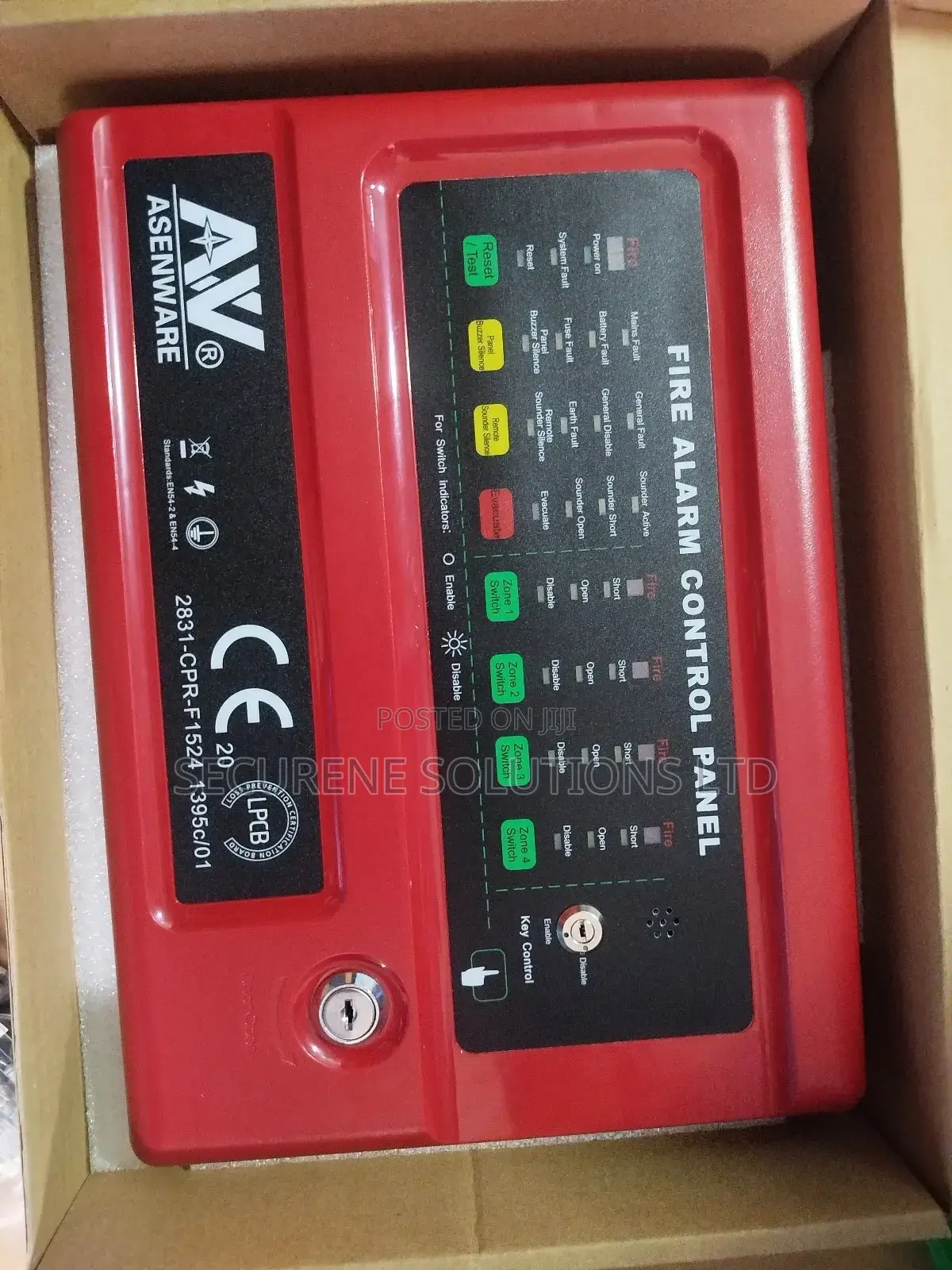 Asenware 4 Zone Fire Alarm Control Panel AW-CFP2166-4