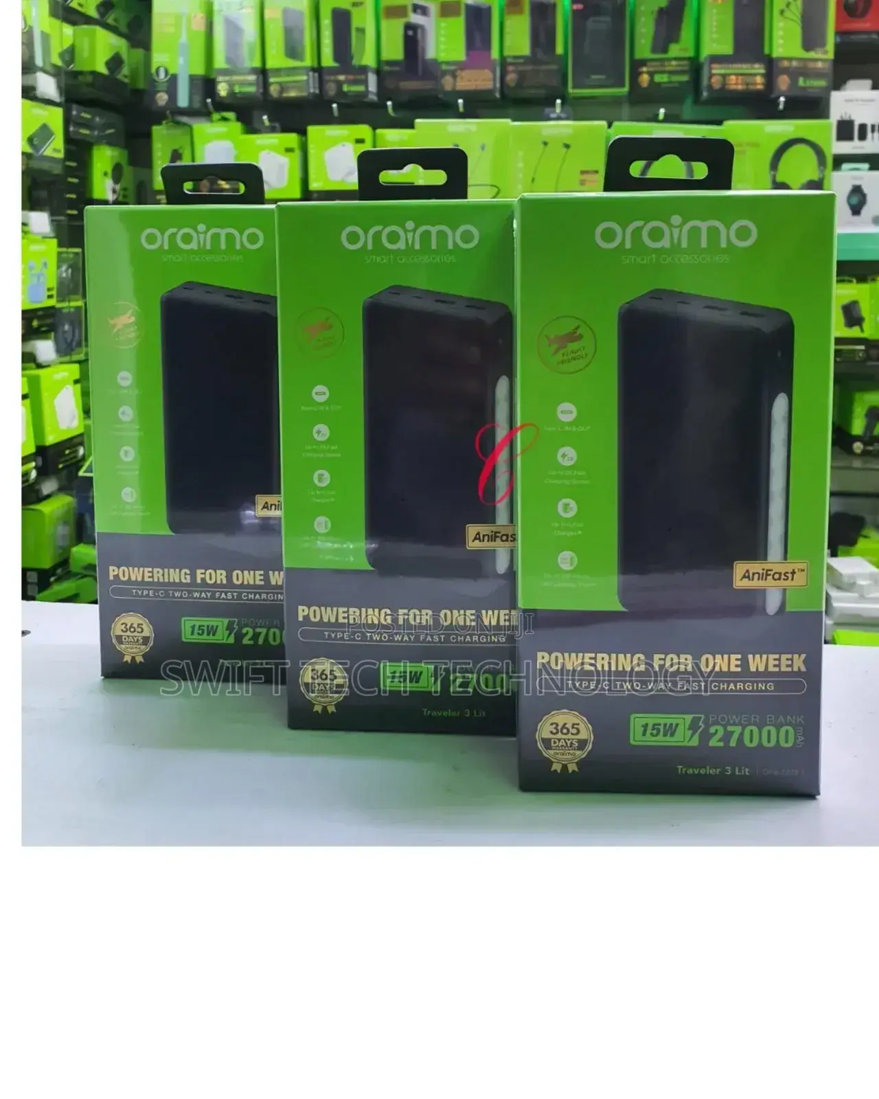 Power Bank Oraimo 27,000amh Power Bank With Flash Light
