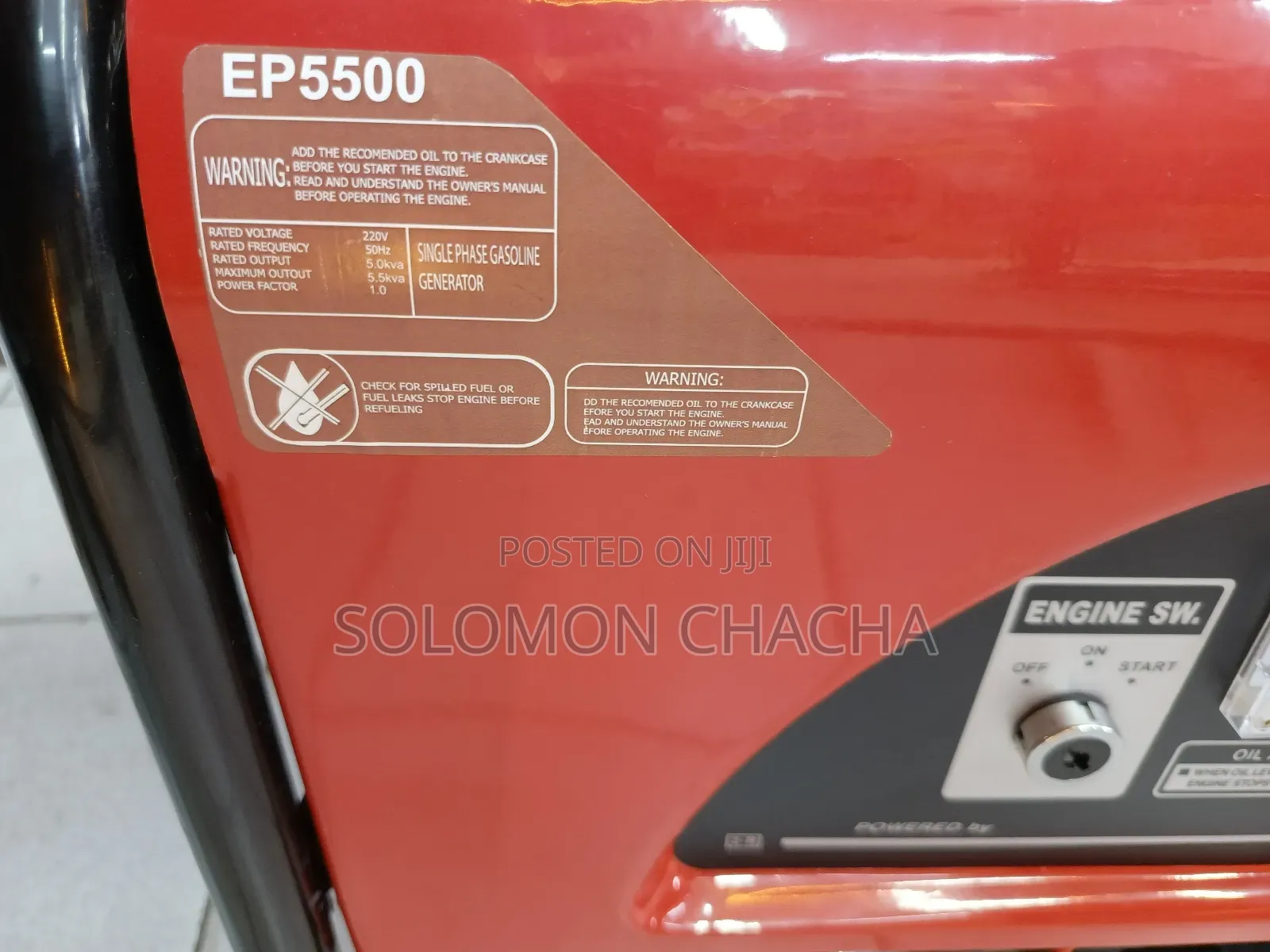 5.5kw Keystart Honda Gasoline Generator Wth Free Service Kit