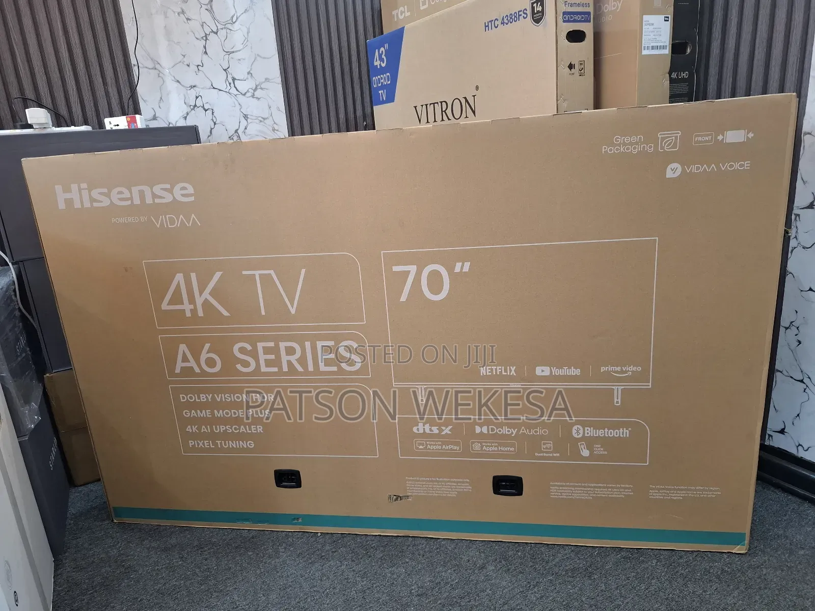 Hisense 70" 70A6K (New 2024) UHD Smart Frameless TV