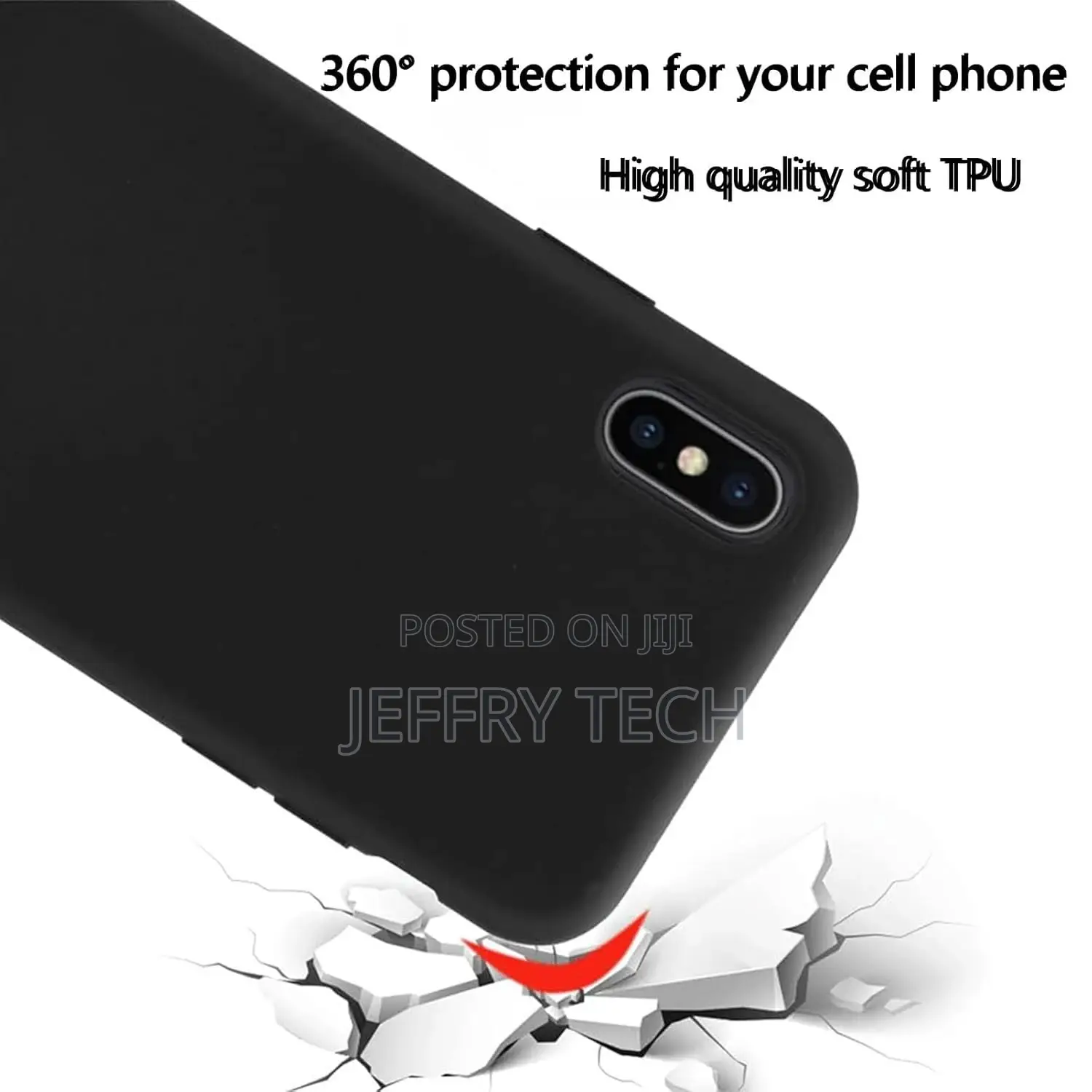 Itel P65 Case, Soft TPU Back Cover Shockproof Silicone Bumpe