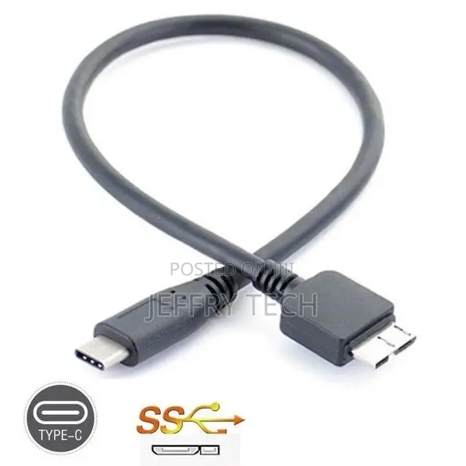 USB C Micro B External Hard Disk Drive HDD Cable Wire USB 3.