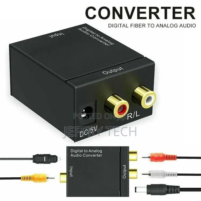 Optical Coaxial Digital to Analog Audio Converter Adapter RC