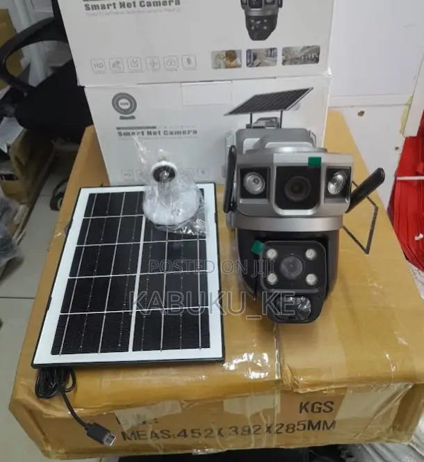 4g Sim Card Solar Camera Dual Lens Outdoor 2mp With Audio