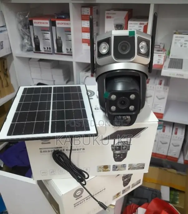 Intelligence 4g Sim Dual Lens Solar Panel Camera Outdoor