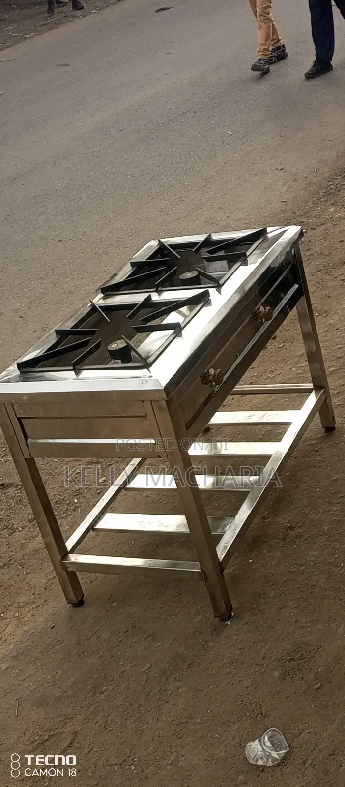 Kitchen Stainless Steel Two Burner Gas Grill Jikos