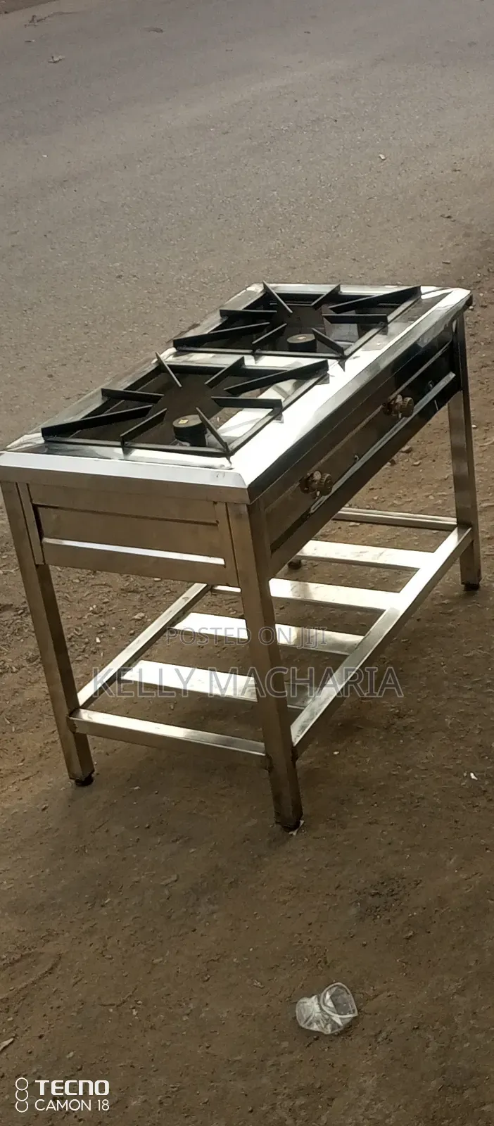 Kitchen Stainless Steel Two Burner Gas Grill Jikos