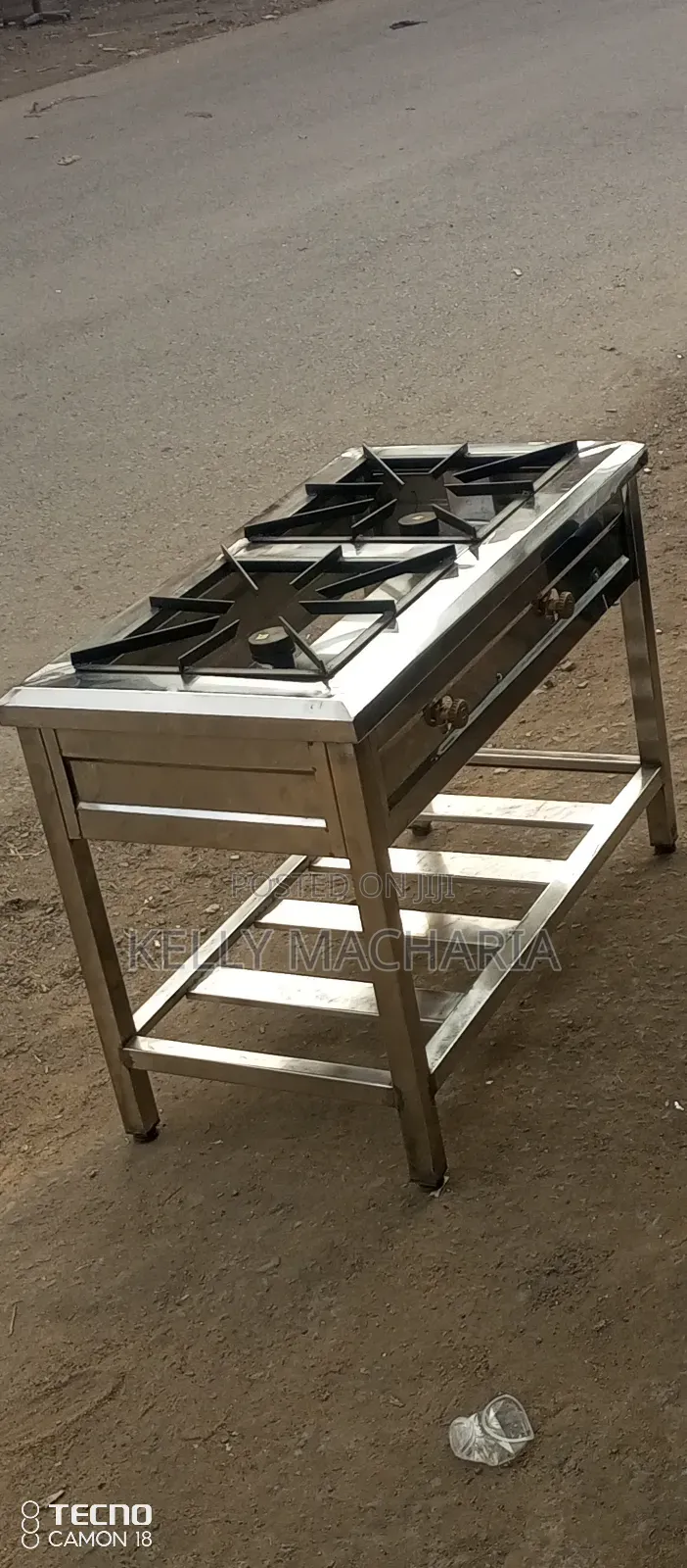 Kitchen Stainless Steel Two Burner Gas Grill Jikos