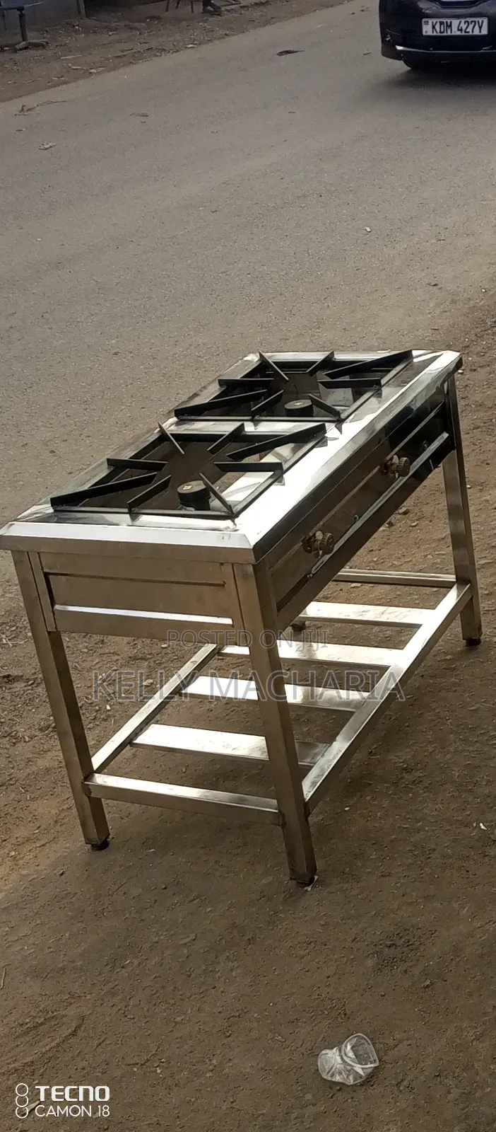 Kitchen Stainless Steel Two Burner Gas Grill Jikos