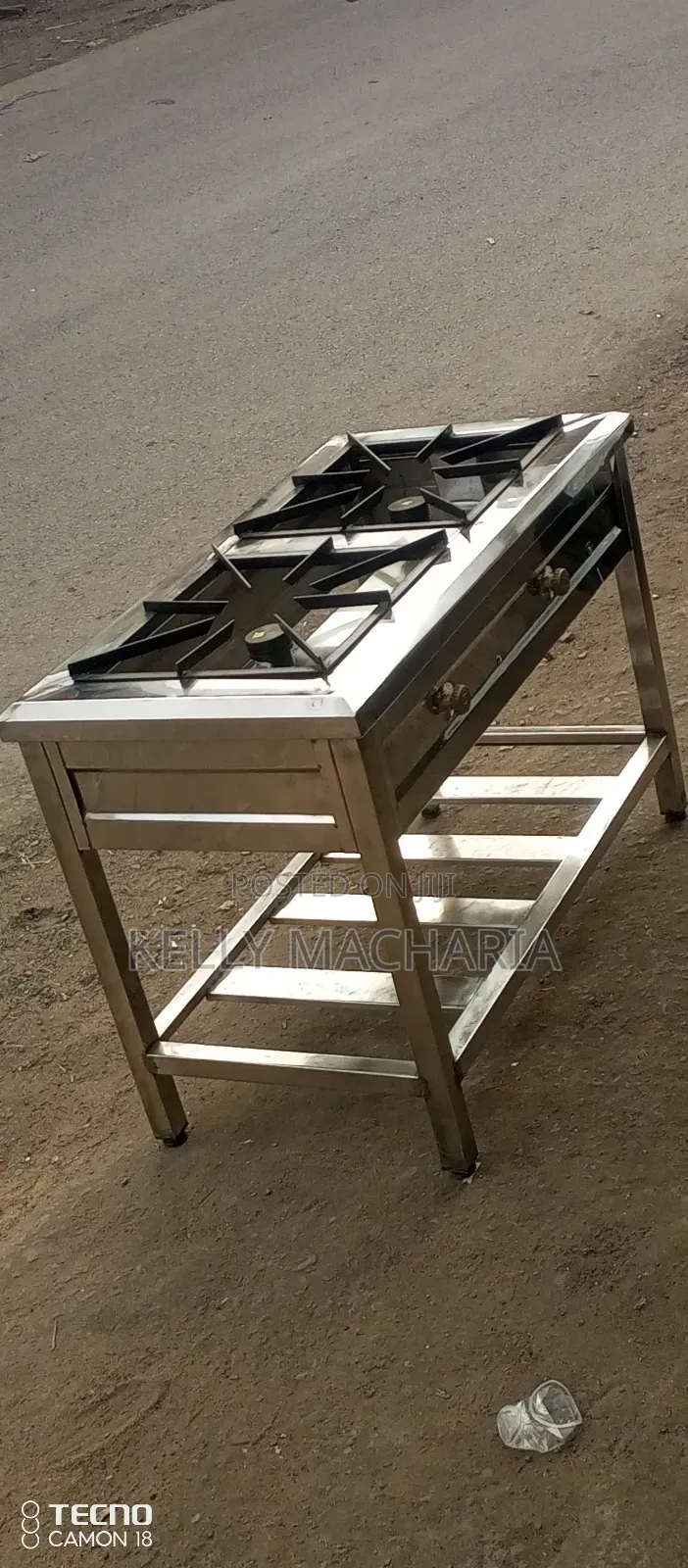 Kitchen Stainless Steel Two Burner Gas Grill Jikos