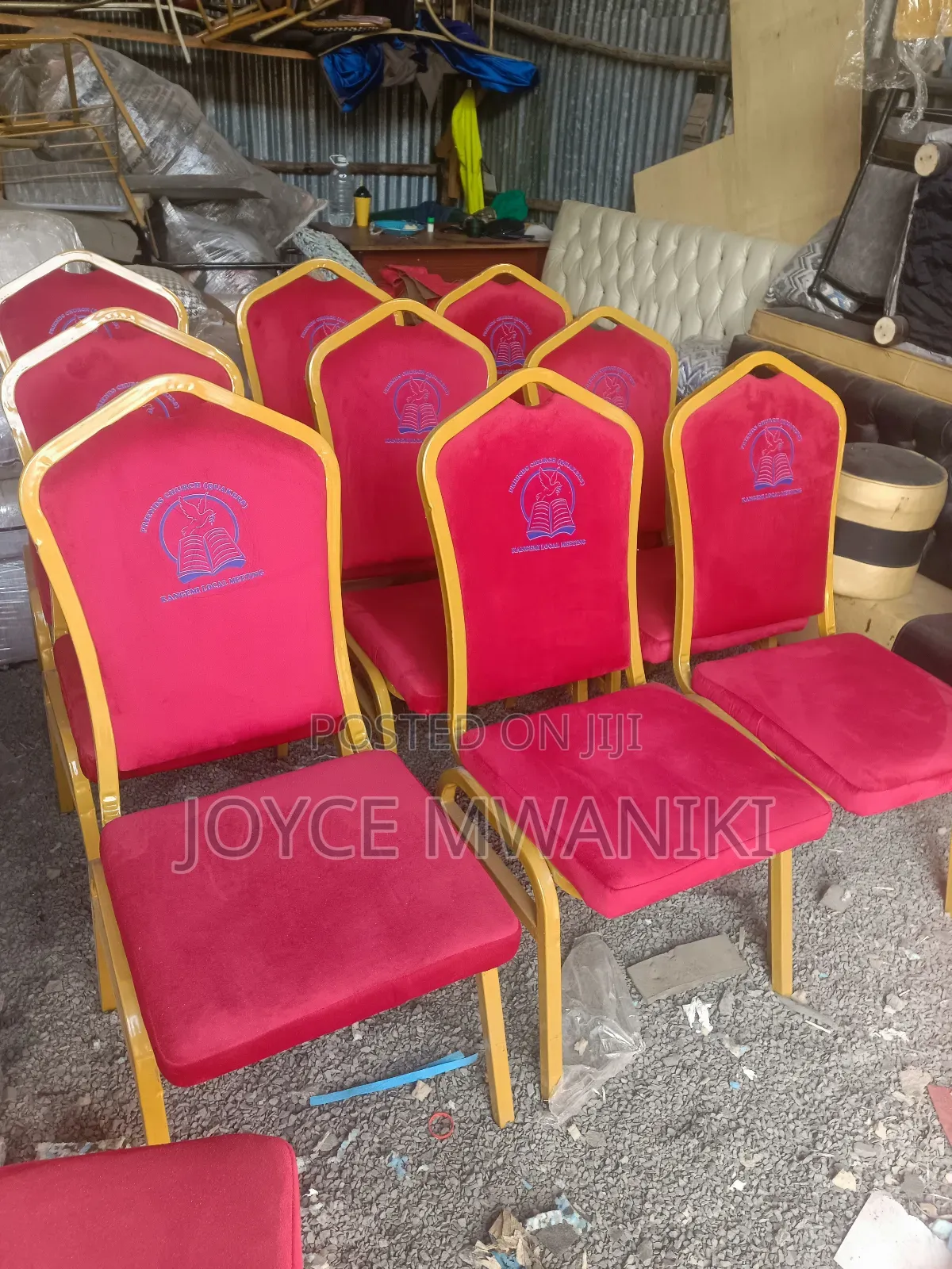 Conference Church Maroon Chairs 