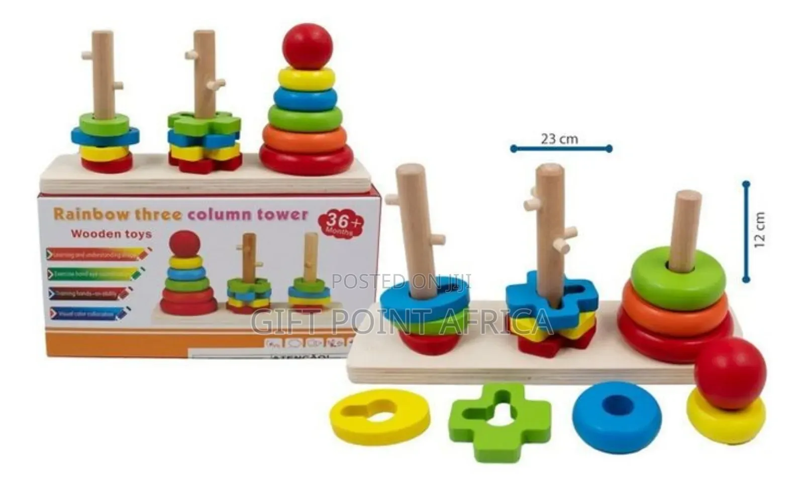 A Three Column Wooden Montessori for Kids