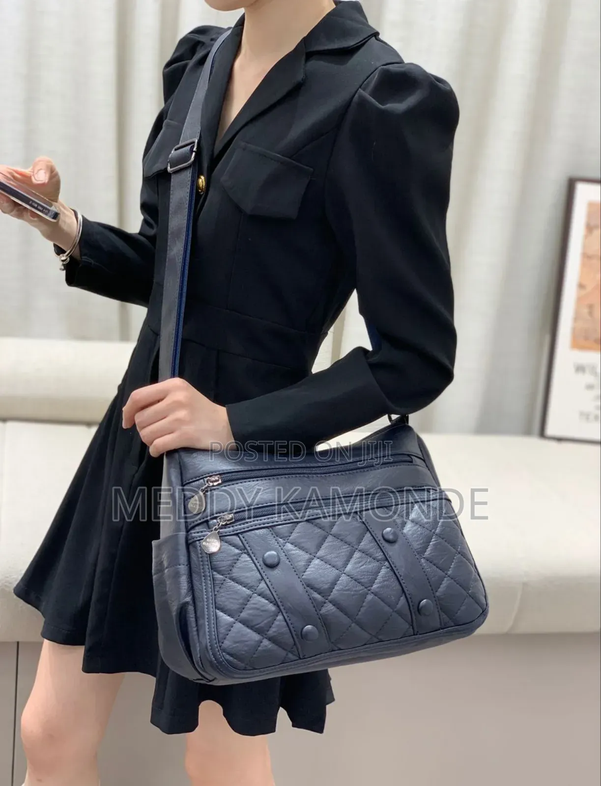 Designer Navy Blue Sling Bag