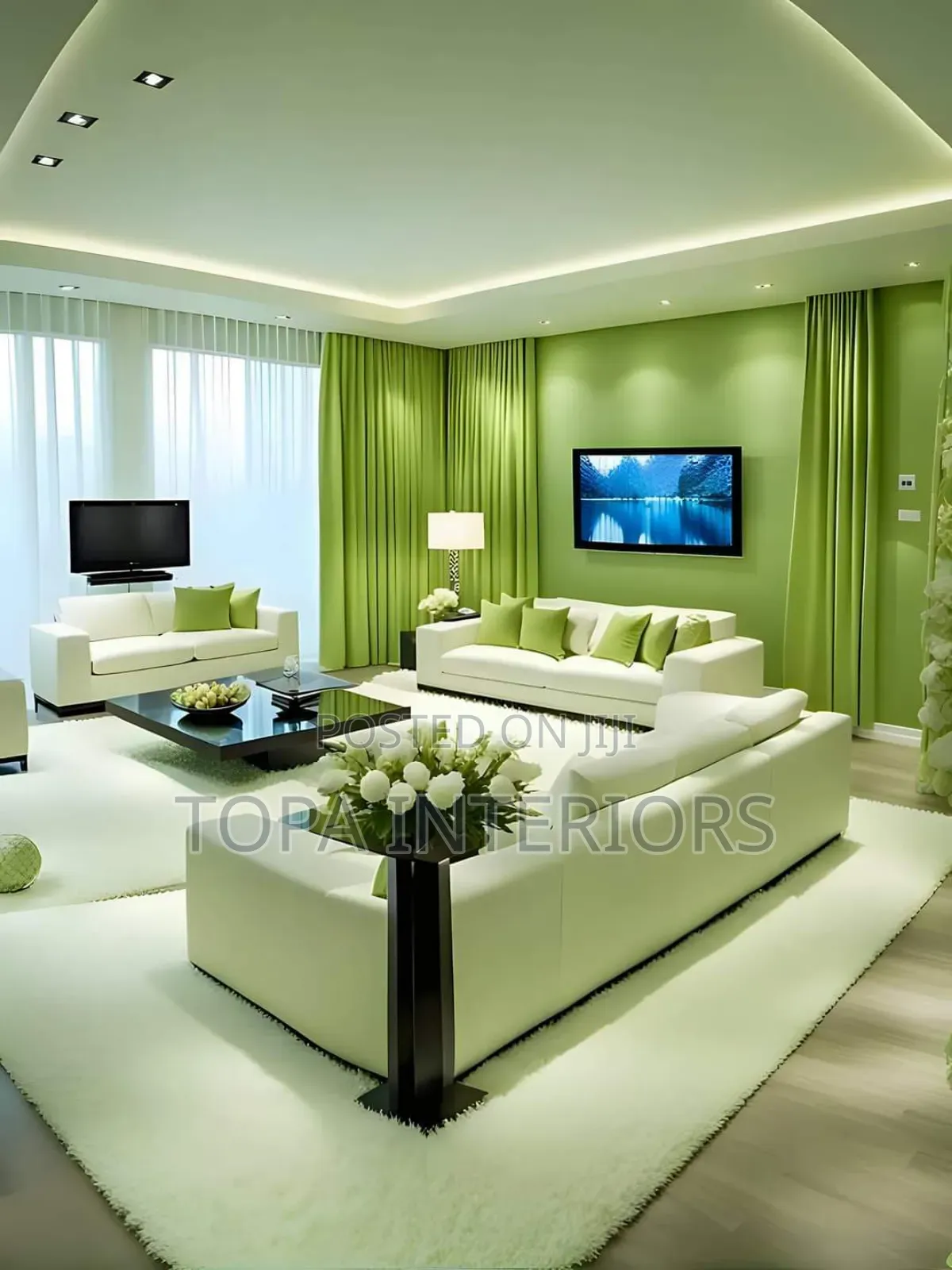 House Decorations Green Window Curtains Green Curtains