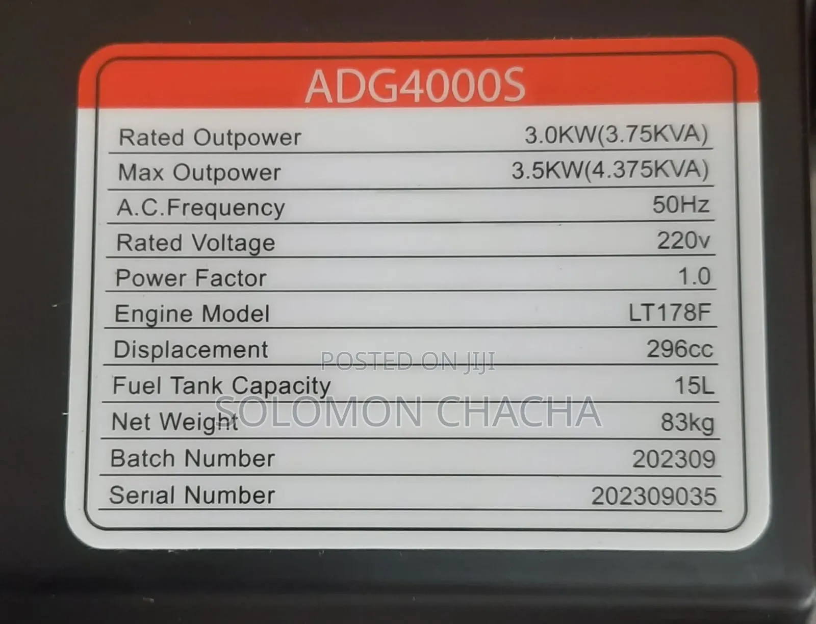 Aico 4kva ADG4000S 7hp Deisel Generator Made in Japanese