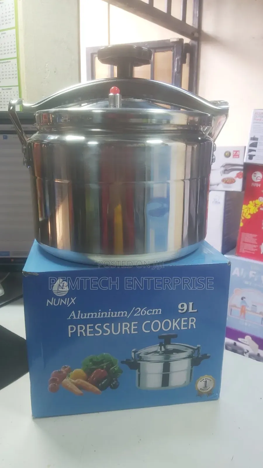Nunix 9L Aluminum Two Handle Pressure Cooker