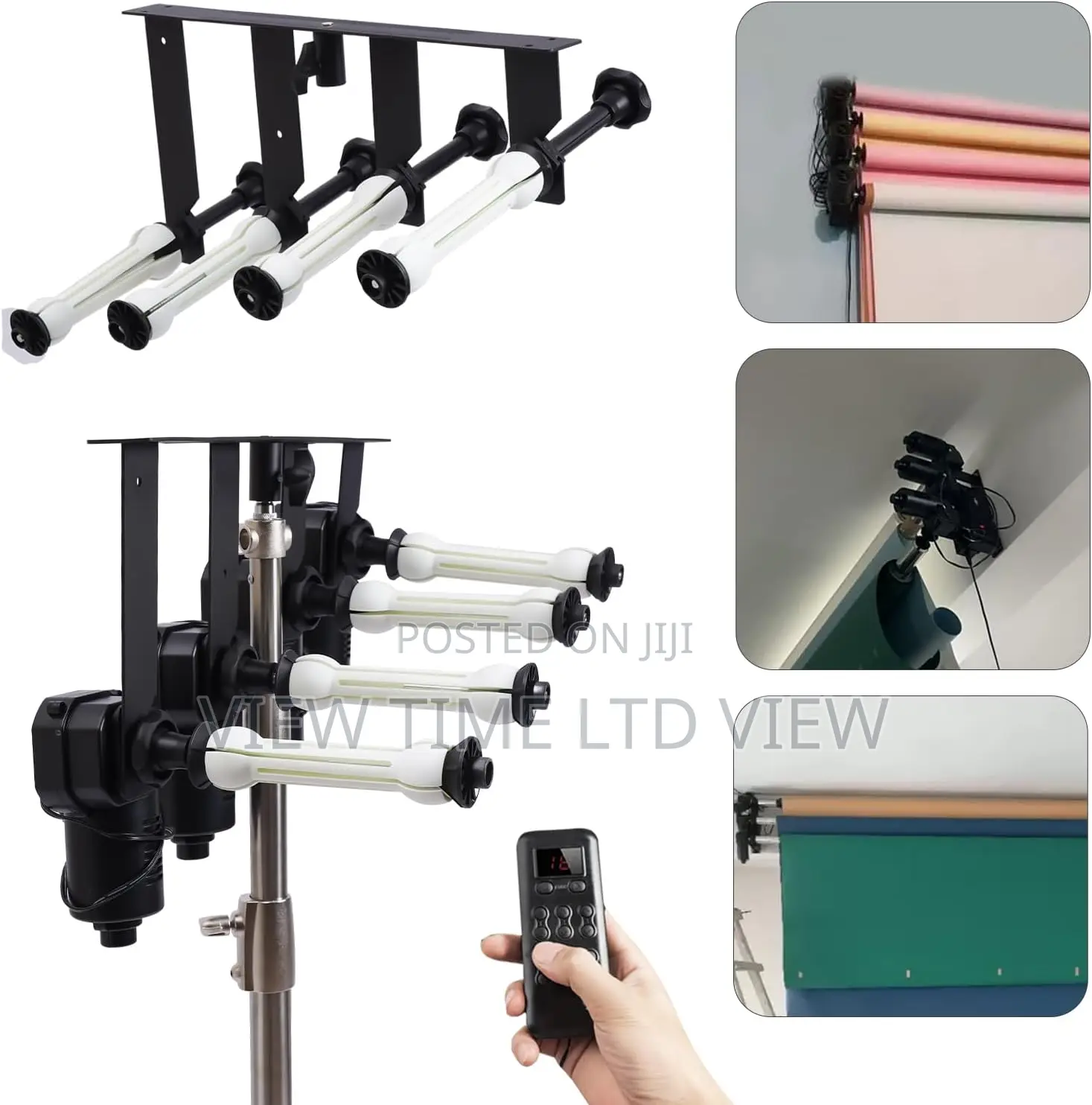4 Roller Motorized Electric Wall Ceiling Mount Background Su