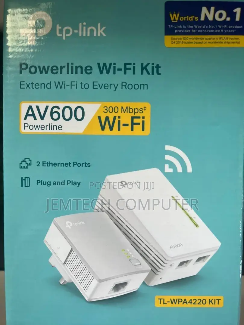 Tp-Link 4220KIT 300mbps AV600 Wi-Fi Powerline Extender