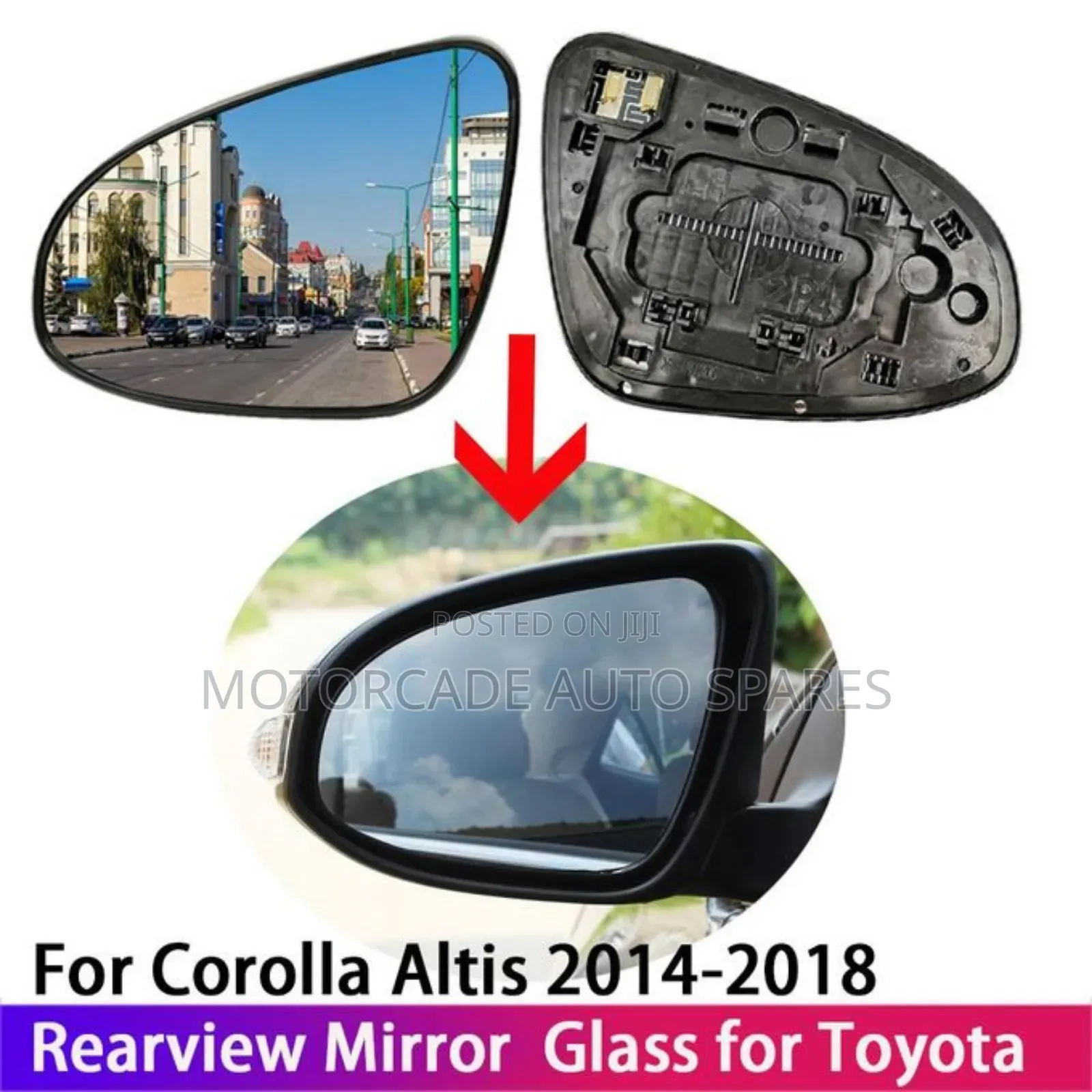 Toyota Axio 2012-2018 Side Mirror Glass/Lens