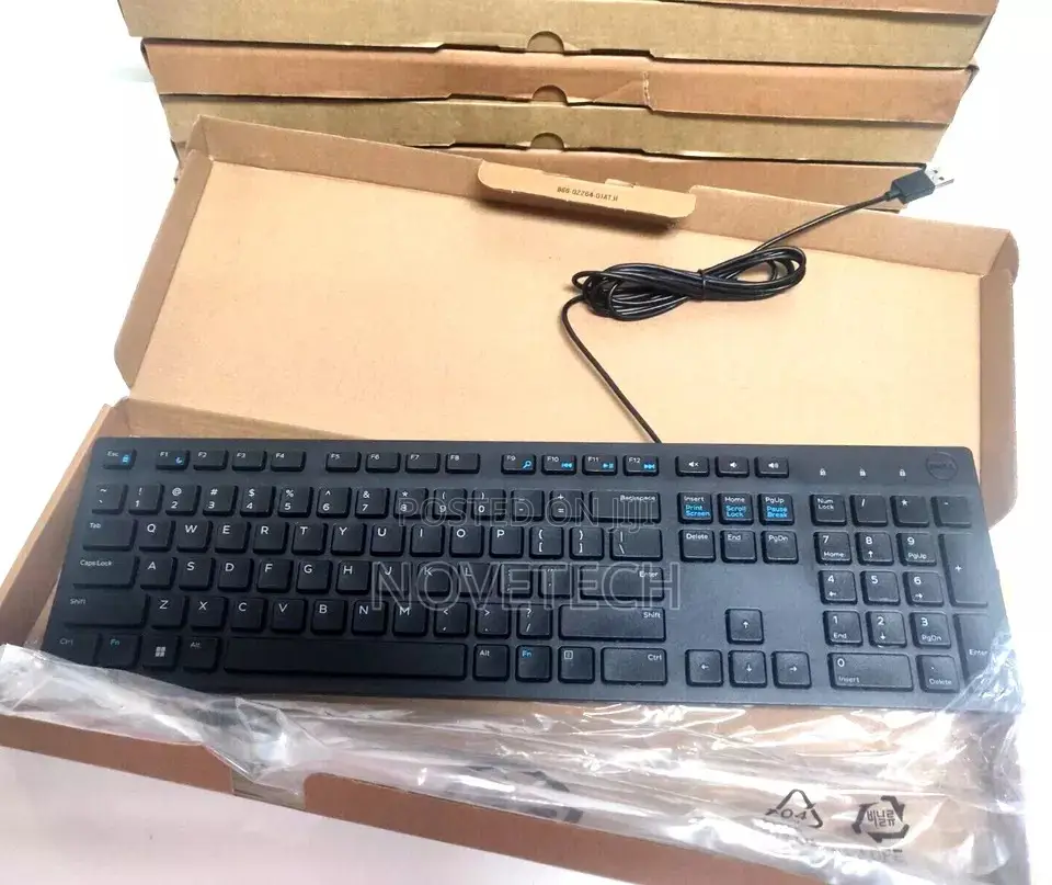 Original Dell KB216-BK-US Wired Keyboard - Black