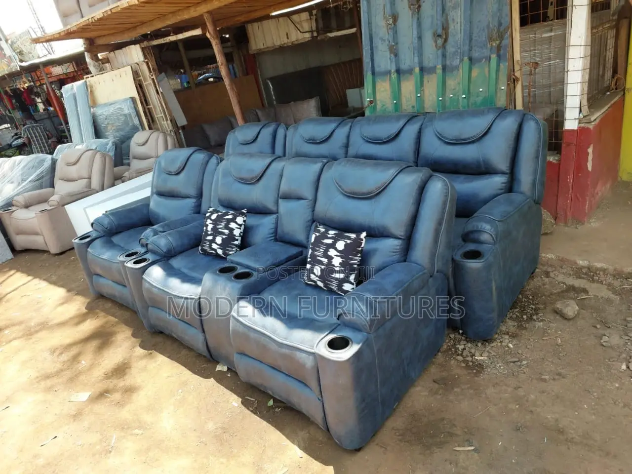 Dark Grey 7 Seater Sub-Recliner