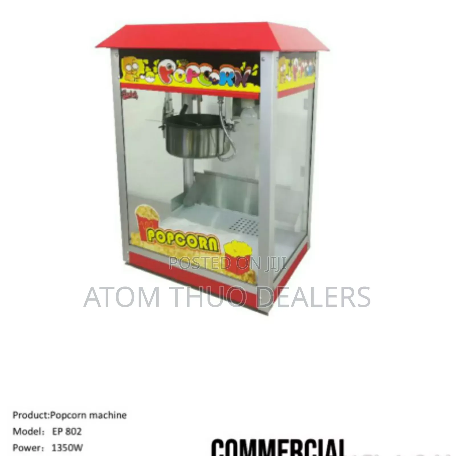 New Premier Commercial Popcorn Machine EP802 1350 Watts