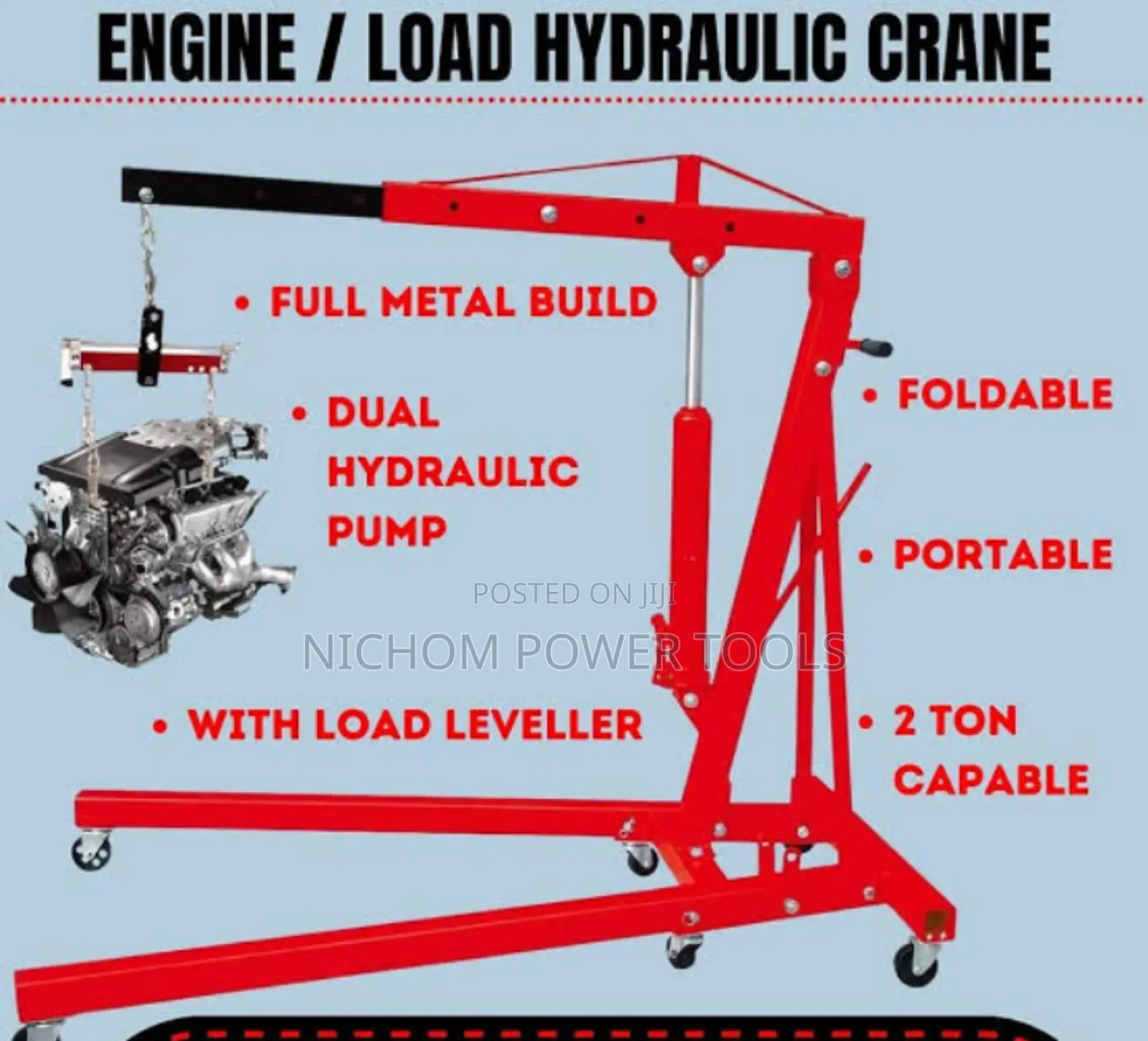2ton Engine Hoist/Engine Lift Hydraulic Crane