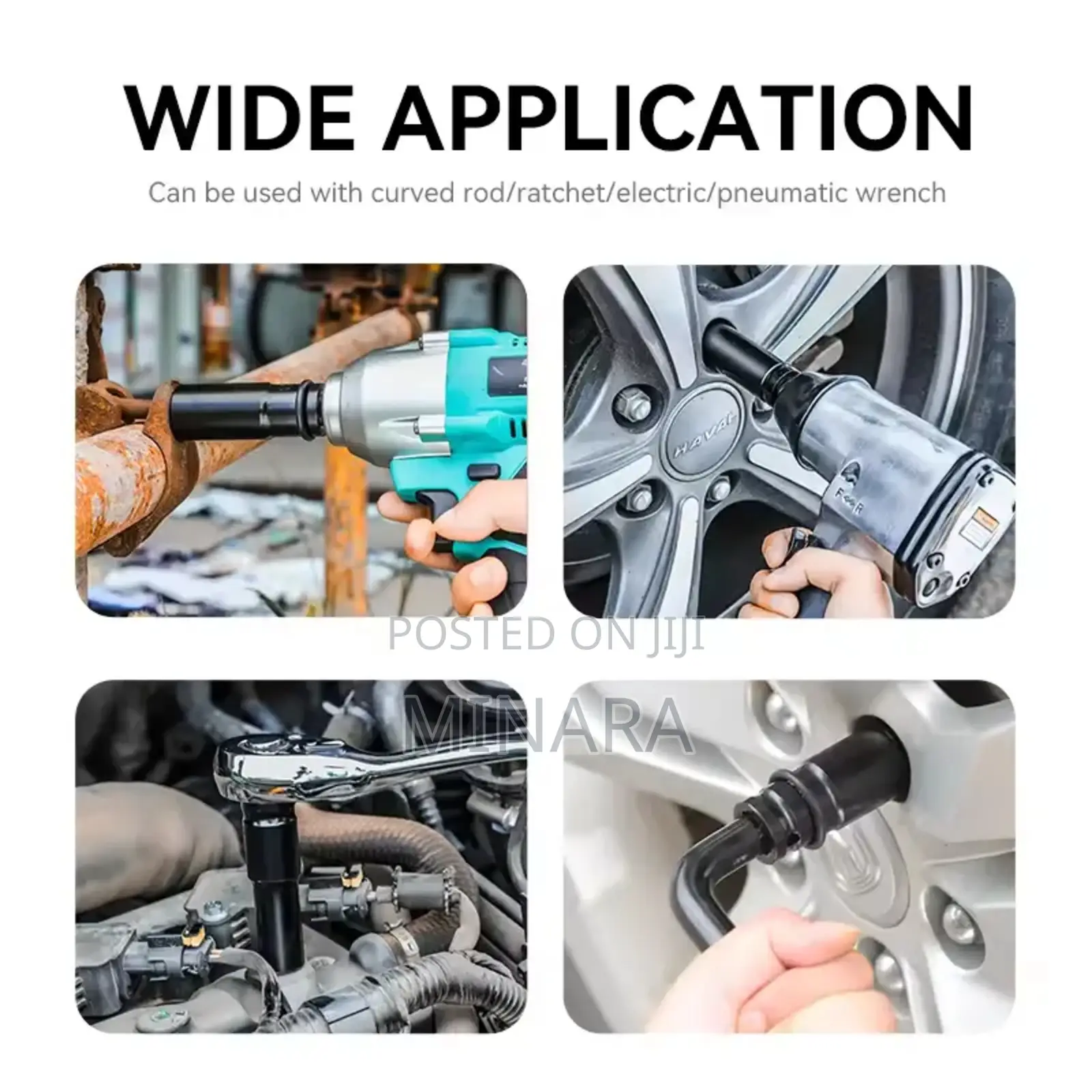 20 PCS Deep Impact Sockets Set, Auto Repair Sockets