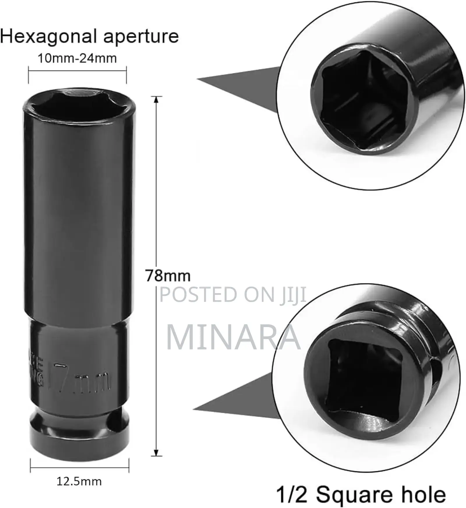 20 PCS Deep Impact Sockets Set, Auto Repair Sockets