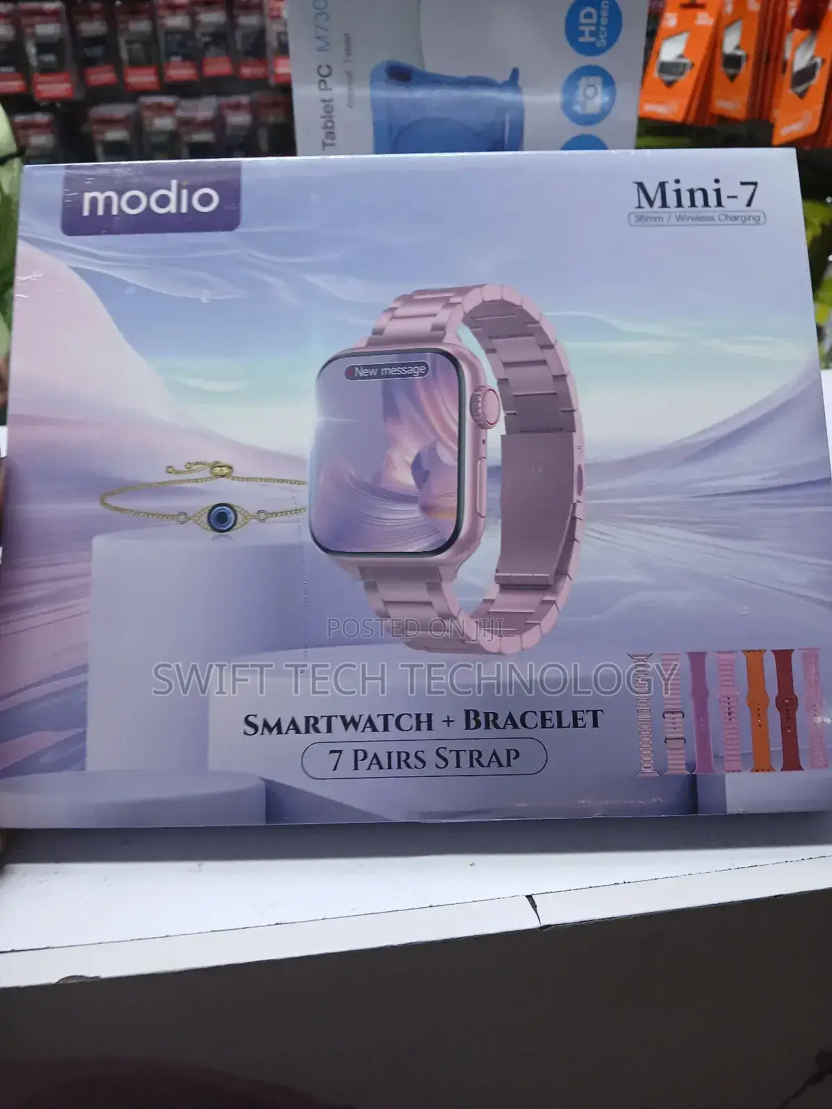 Smart Watch With 7 Straps N Bracelet