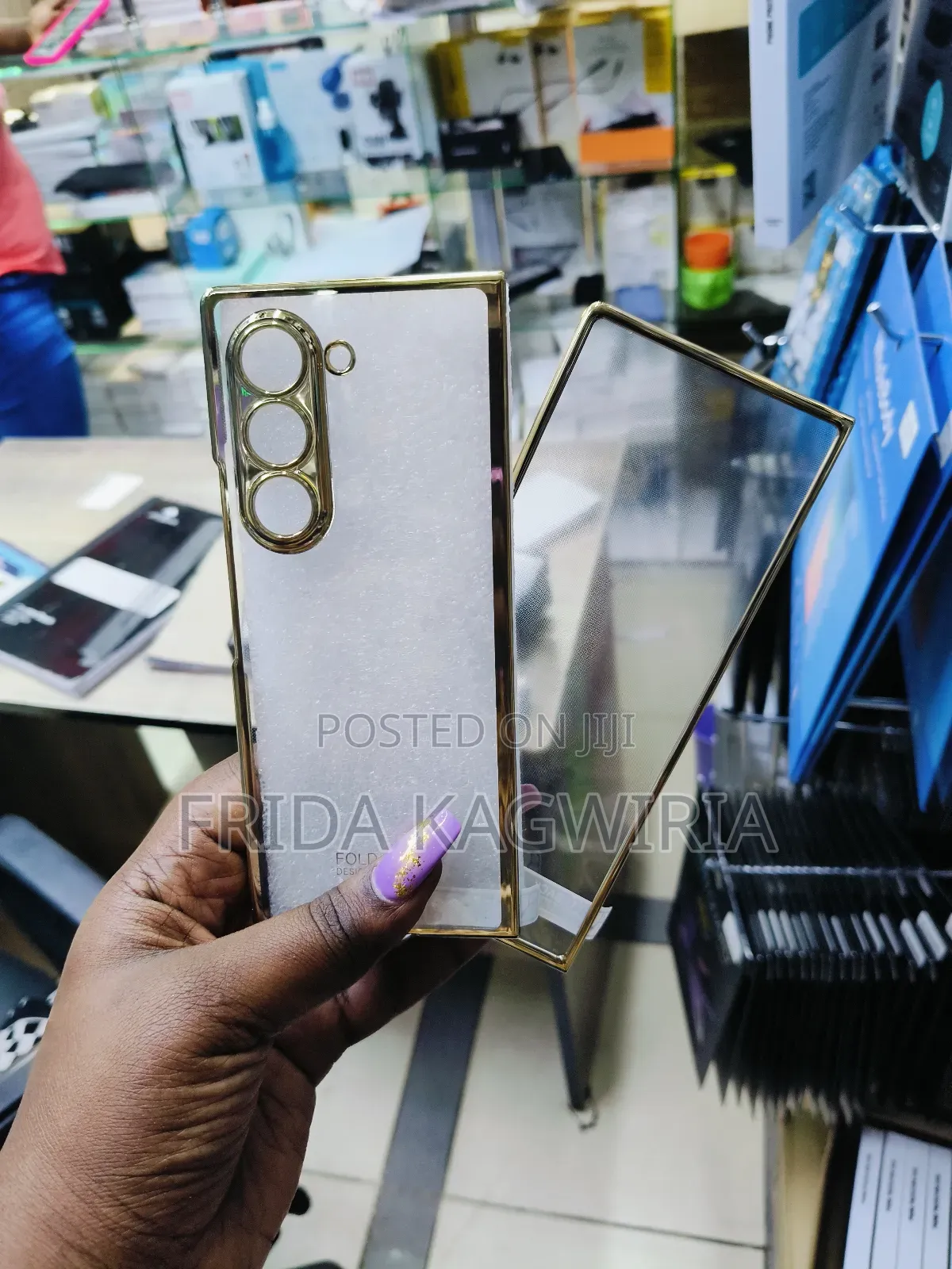 Samsung Galaxy Fold 6 Clear Back Case With Front Protector