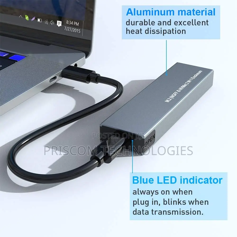 M2 Nvme NGFF SSD to Type-C USB Enclosure