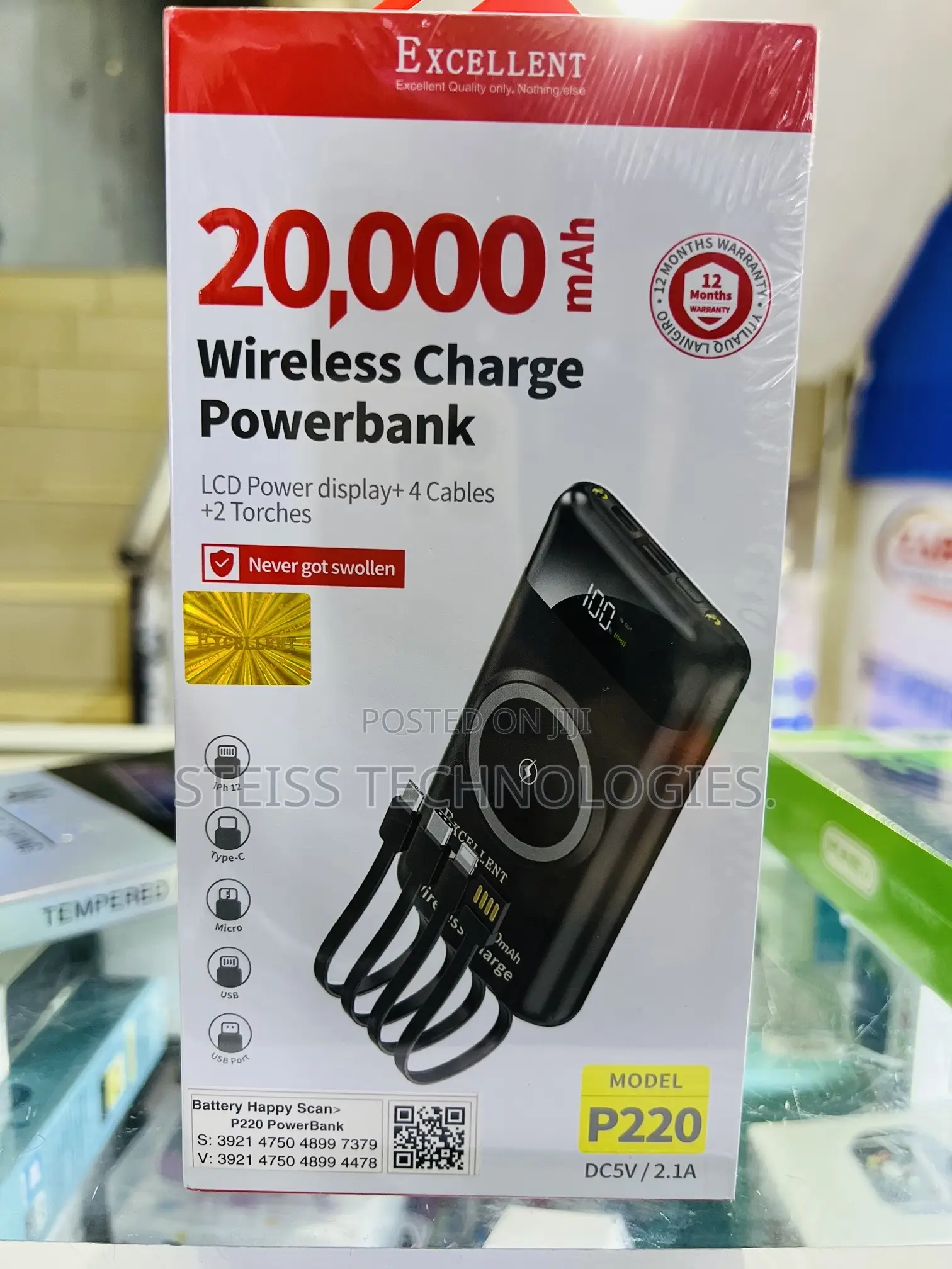 20000mah Wireless Powerbank.