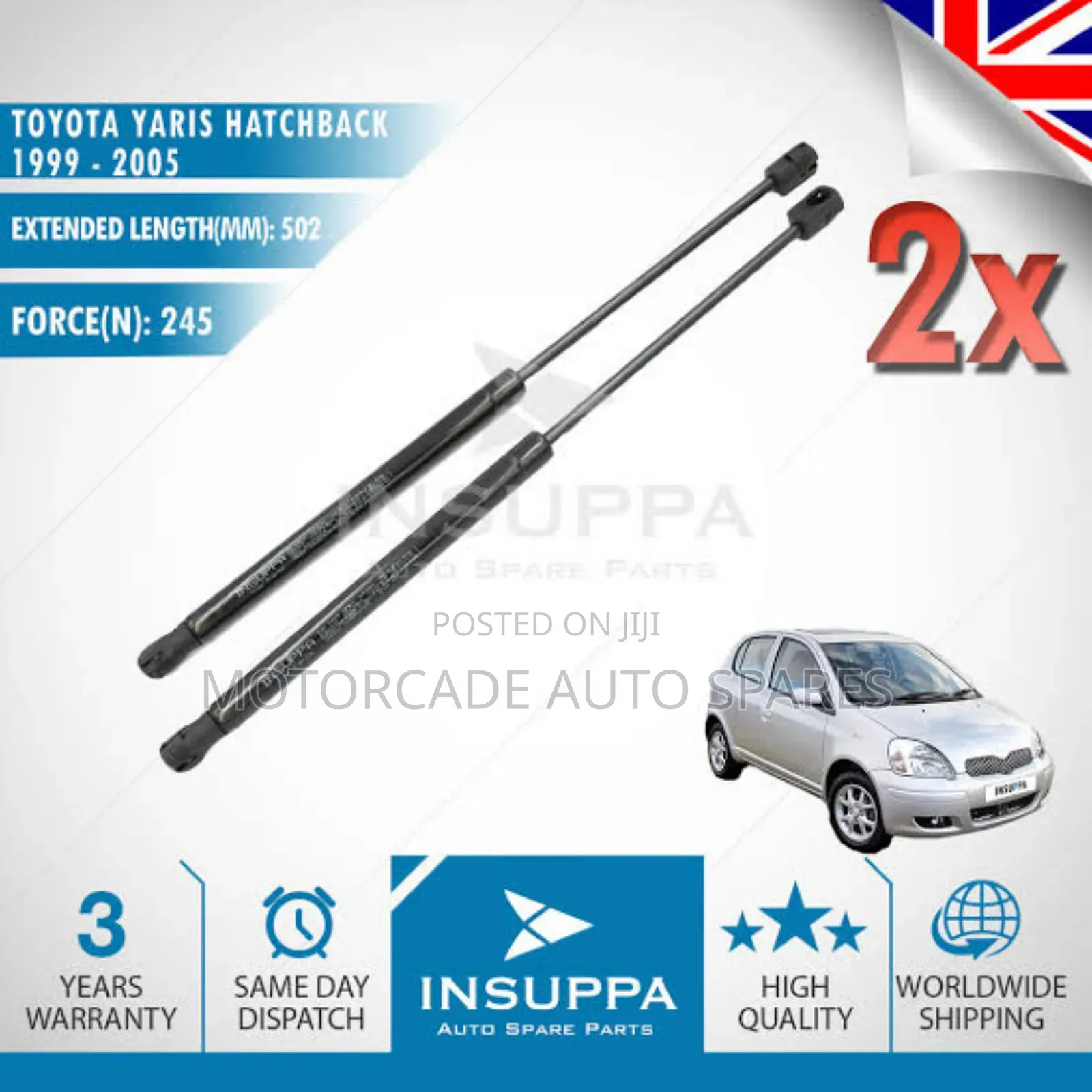 Toyota Vitz Old Boot Shocks
