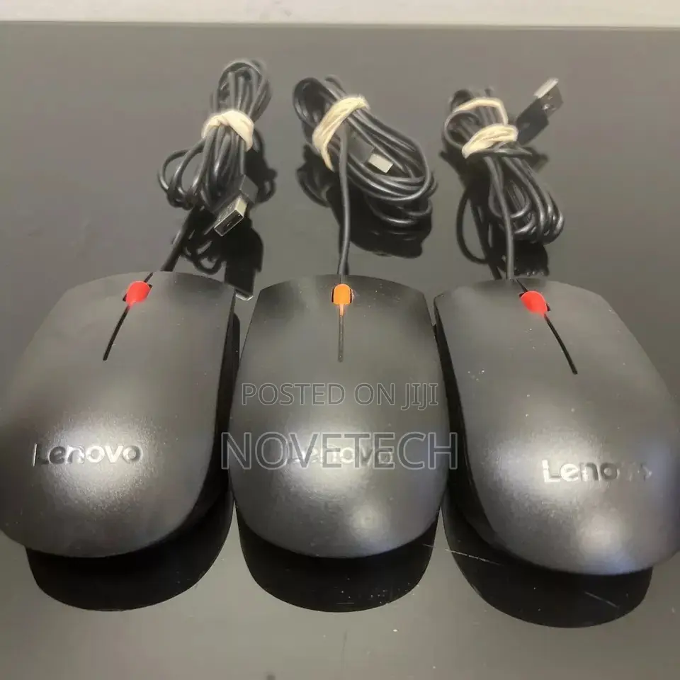Lenovo Wired USB Optical Mouse - Black