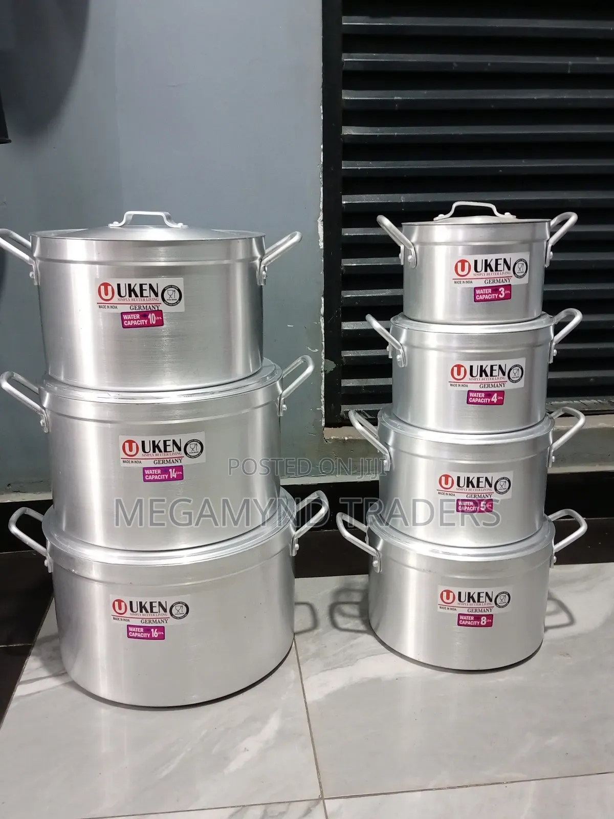 Aluminium Sufuria Heavy Gauge 7pc /Restaurant Cooking Pot