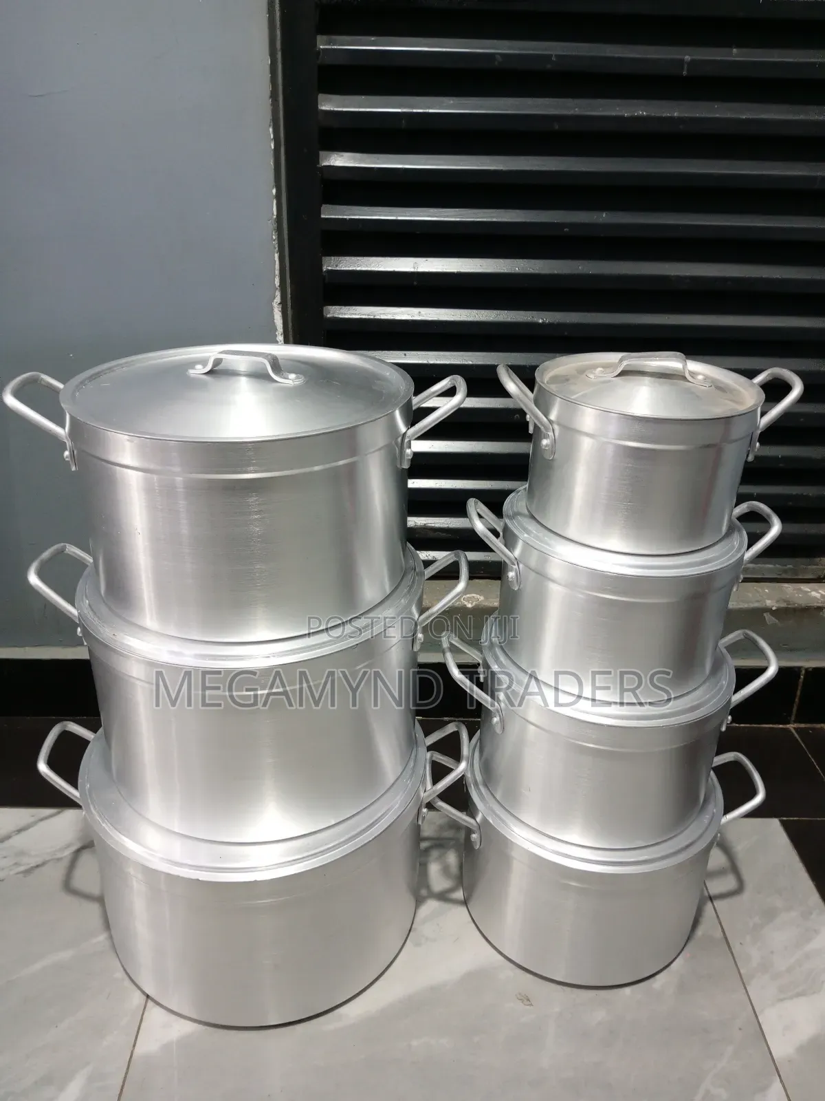 Aluminium Sufuria Heavy Gauge 7pc /Restaurant Cooking Pot