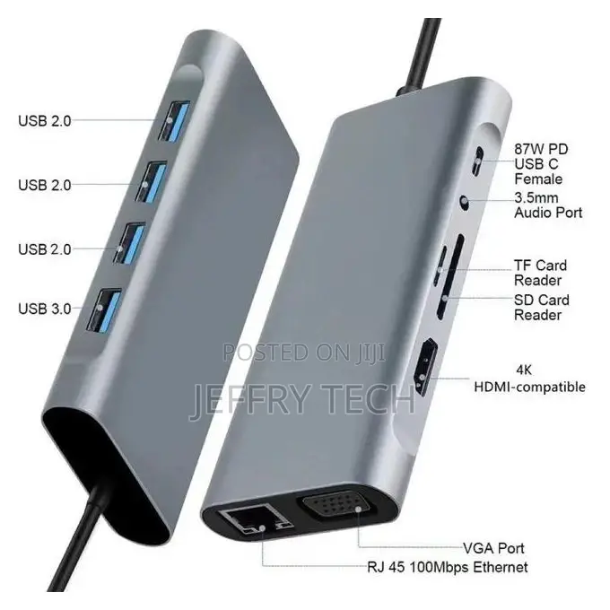 Zhuoyma 11 in 1 Usb Type C Hub Hdmi Converter Hd Notebook