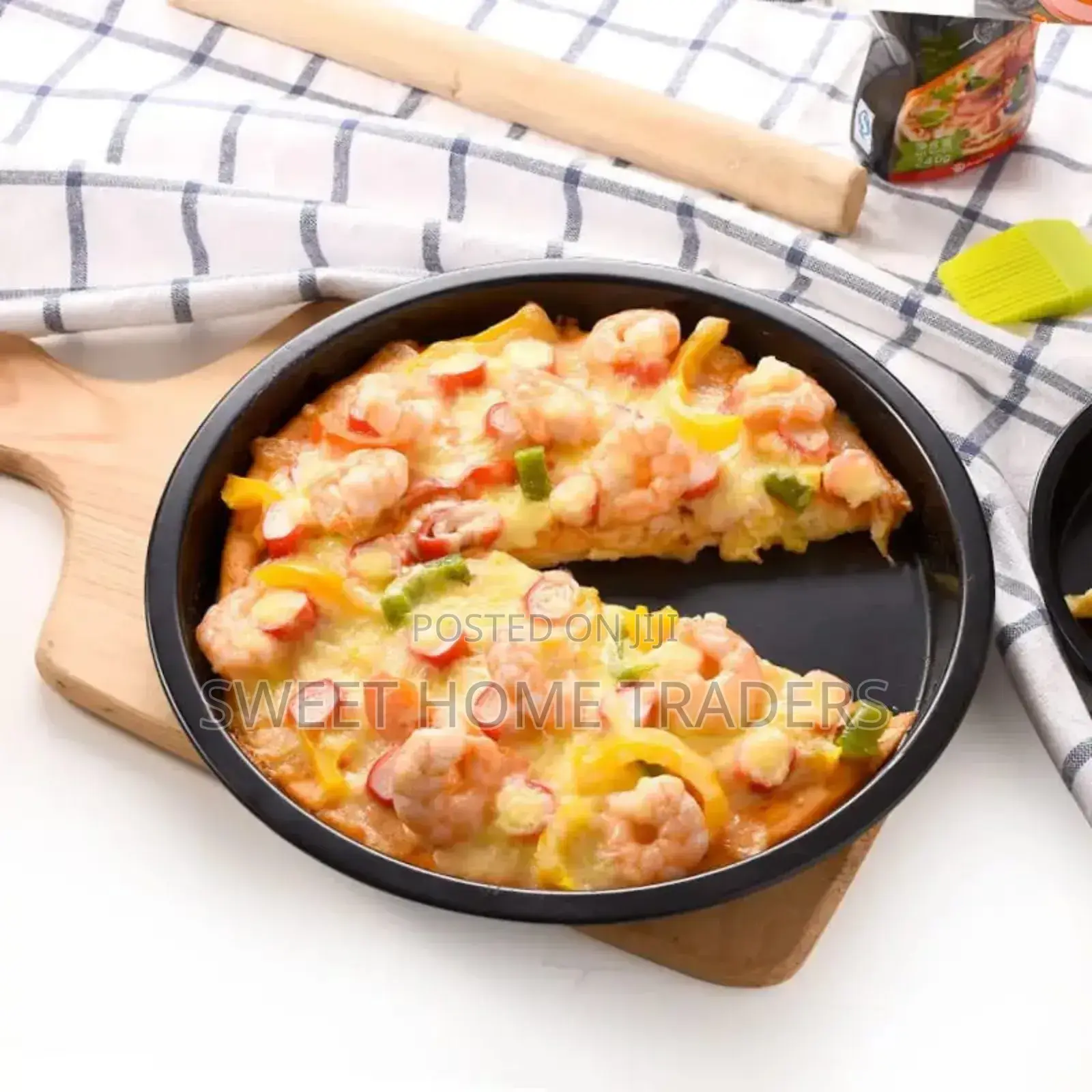 *3pcs Pizza Pans Set 
Carbon Steel *