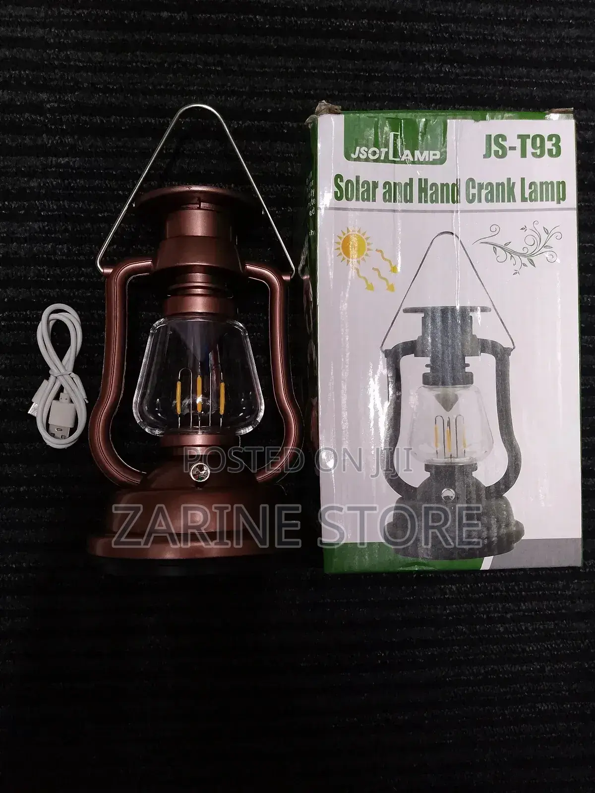Hand Lantern, Solar Hand Crank Lamp Type C Charging Cable