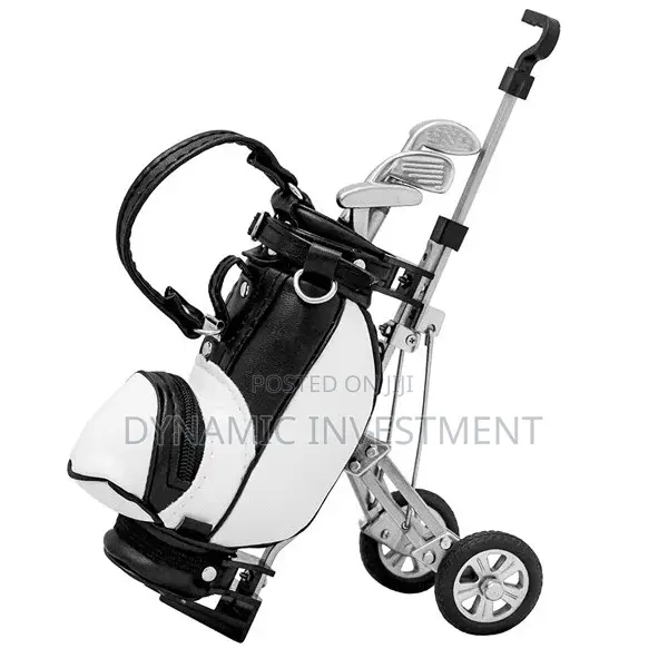 Desktop Golf Bag Pen Set With Trolley