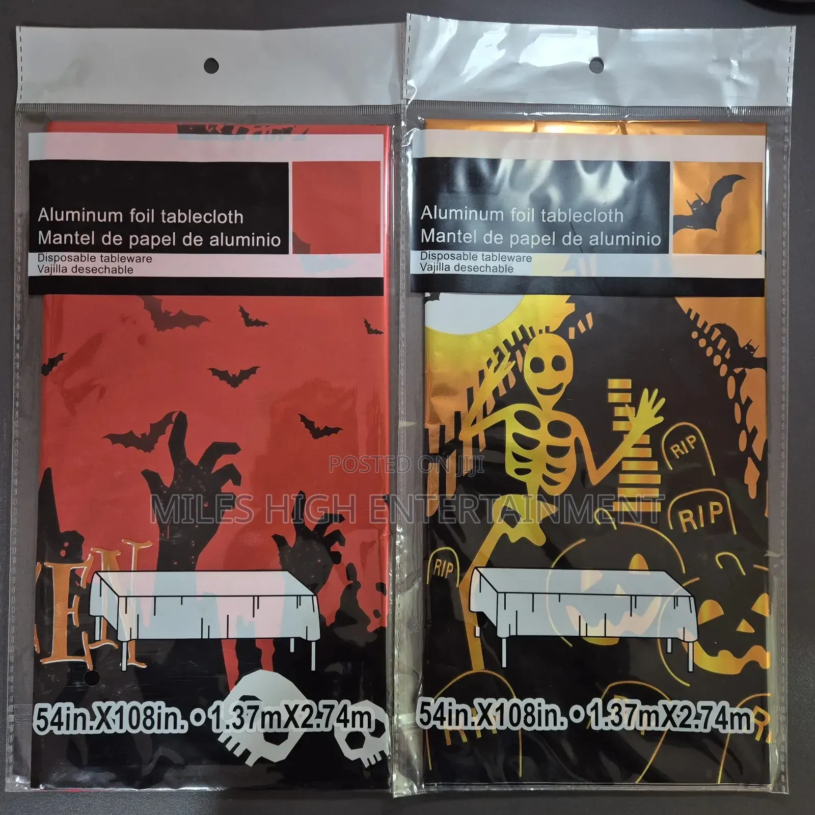 Halloween Decor Foil Table Cloth