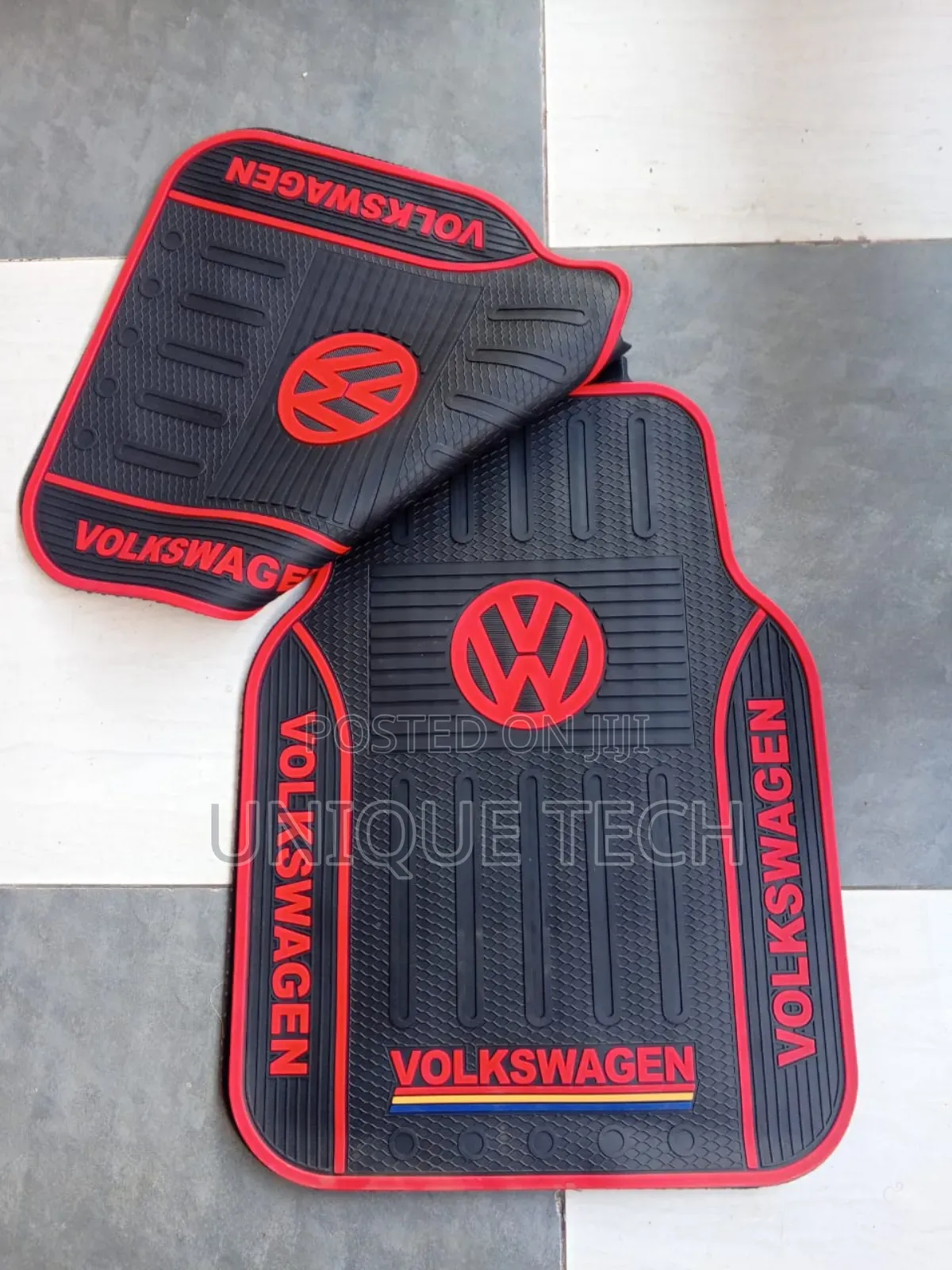 Premium VW Branded Rubber Floor Mats – Durable Waterproof