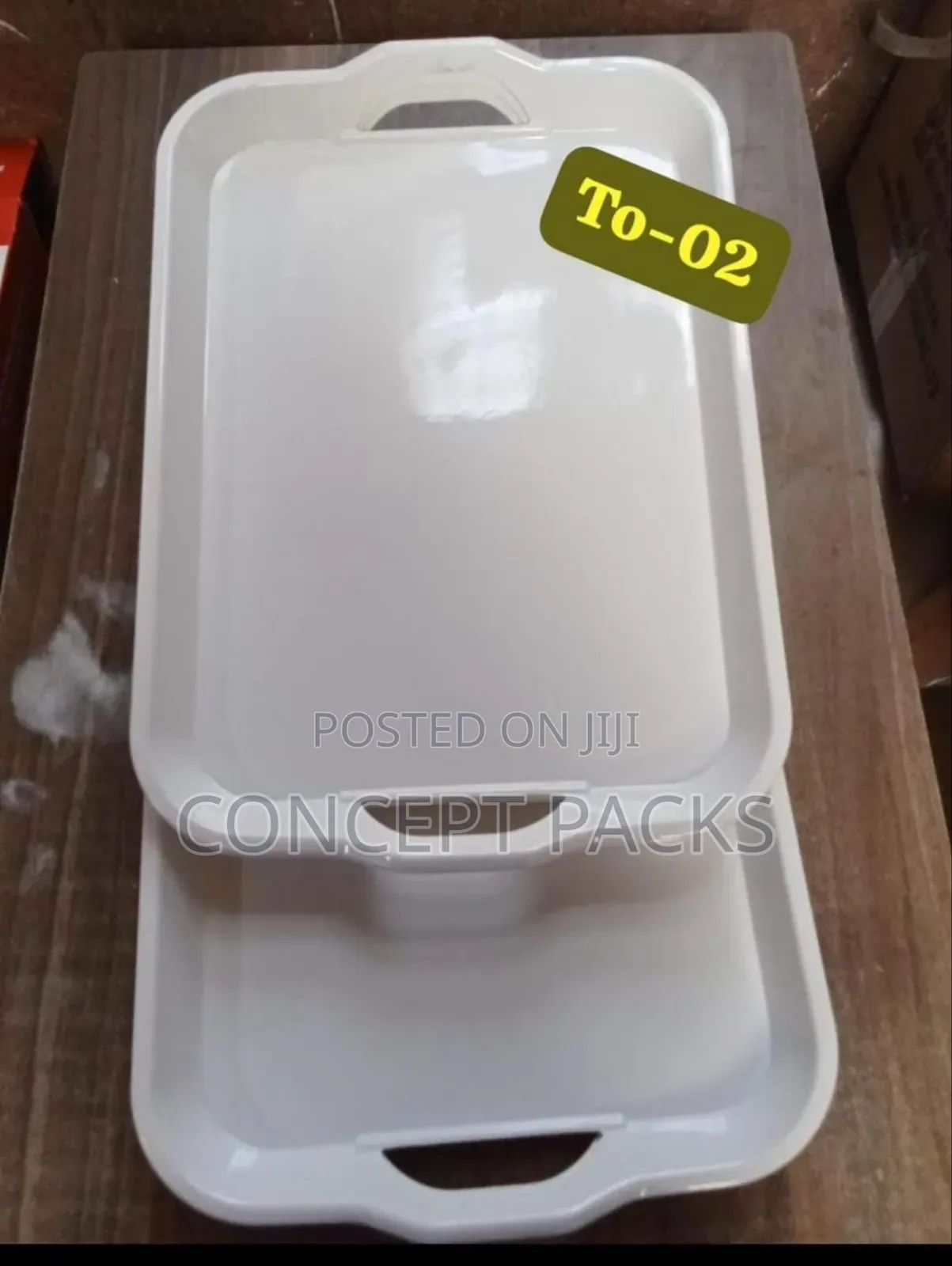 2pcs Melamine Serving Tray Plain.