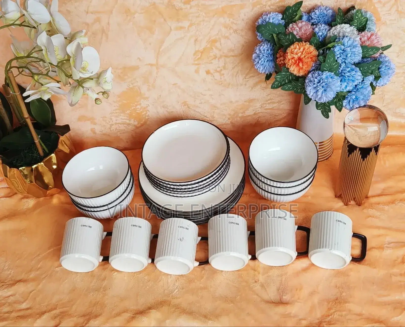 24pcs Concise or Japanese Ceramic Dinner Set