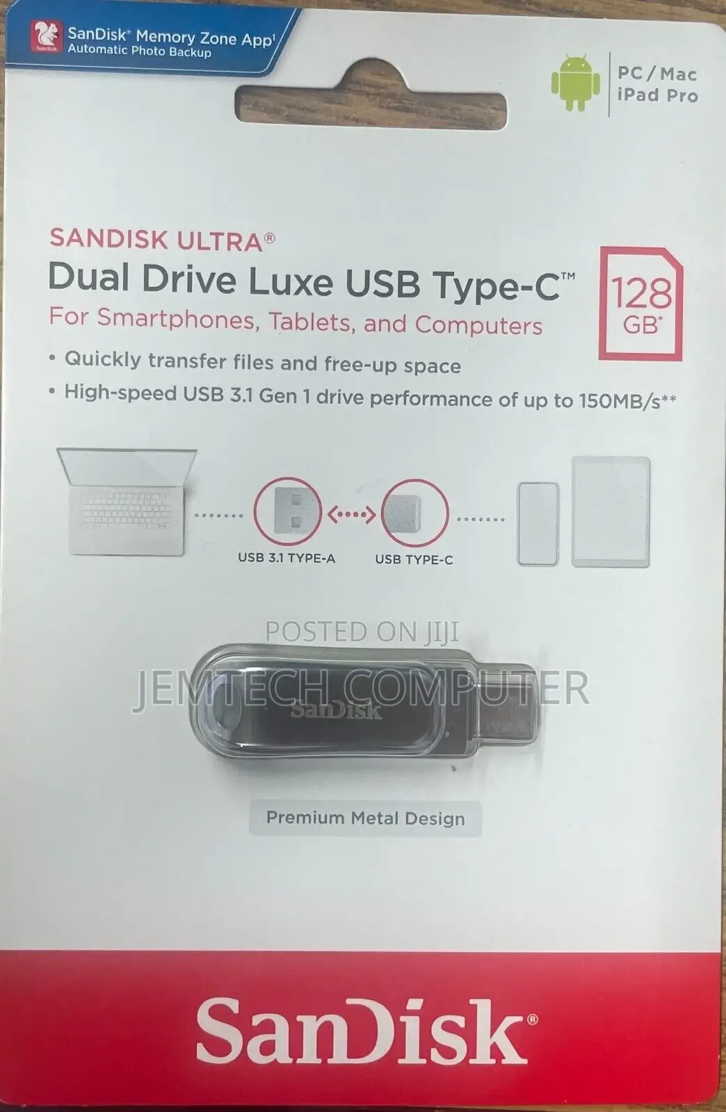 Sandisk 128gb Ultra Dual Drive Luxe Usb Type-CTM