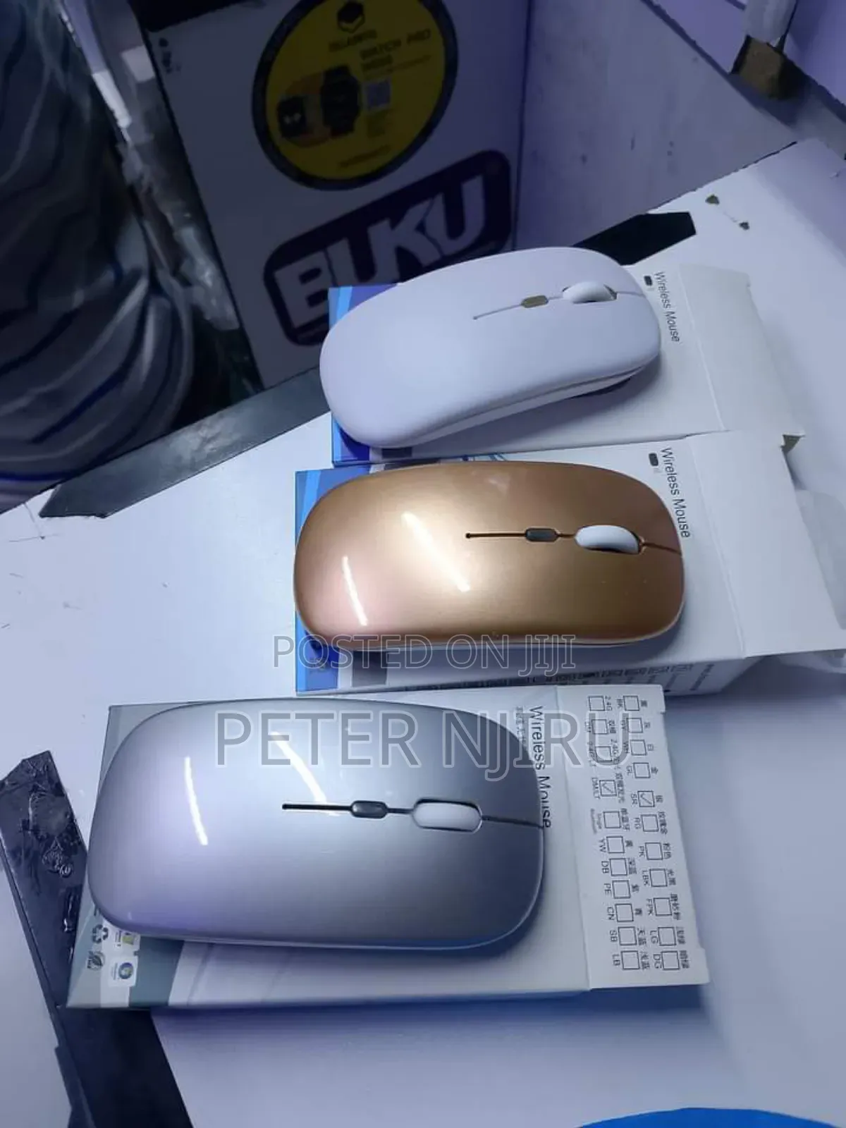 Rechargeable Bluetooth Mouse 
Black, Silver, Gold ,Pink