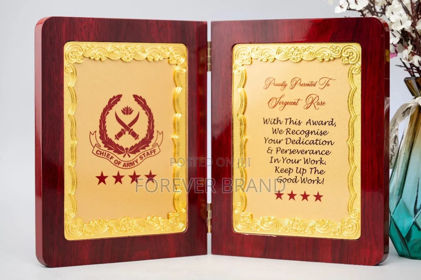 Wooden Booklet Award