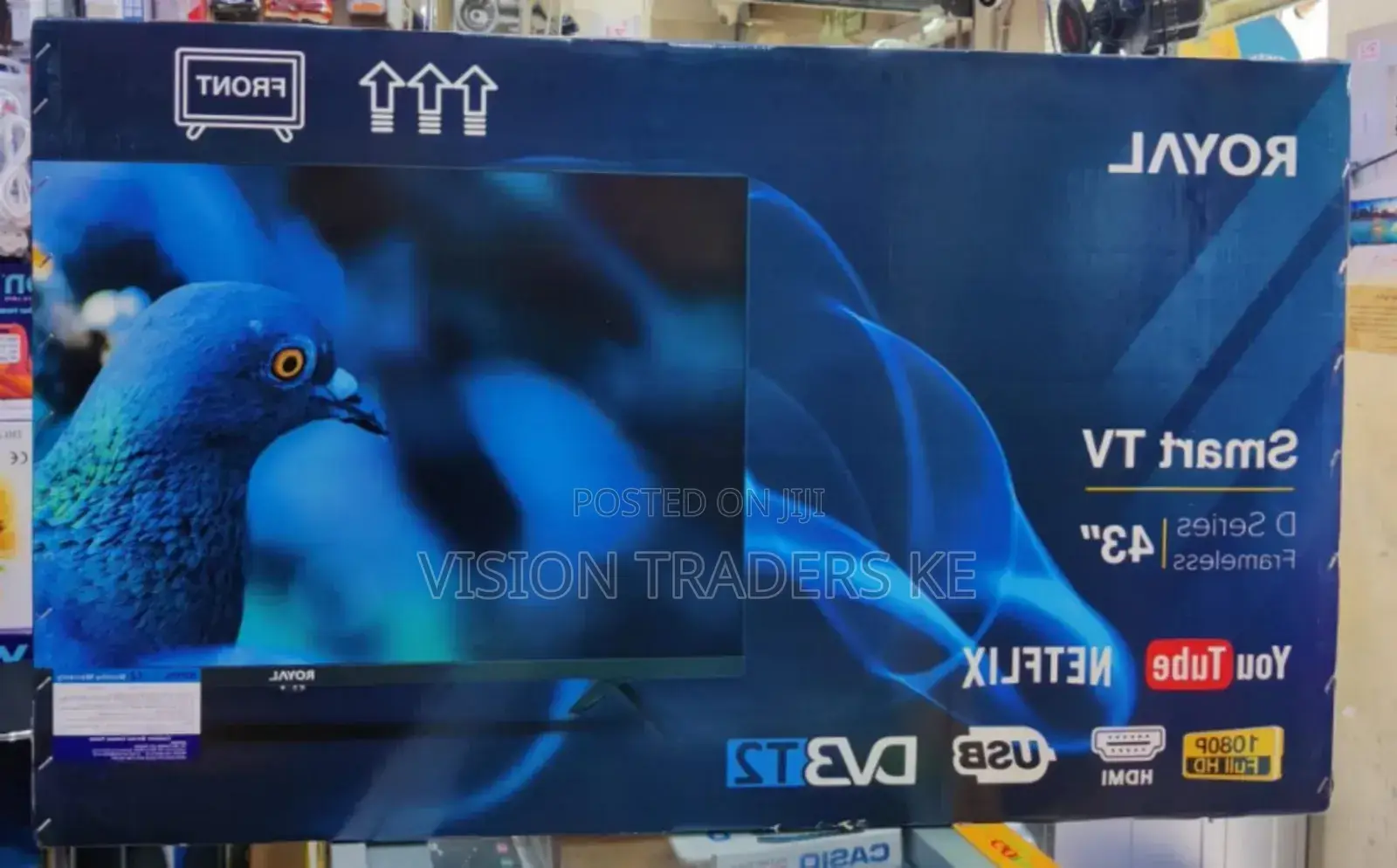 Royal 43" Smart Android With Bluetooth Frameless Tv