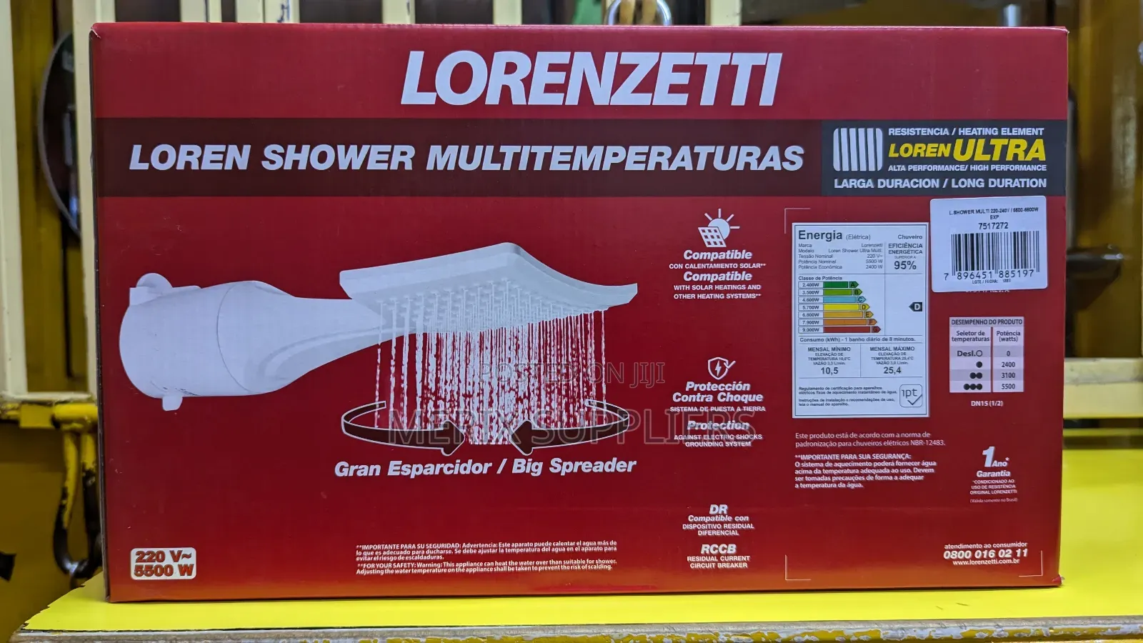 LORENZETTI Loren Shower Ultra Instant Shower Head